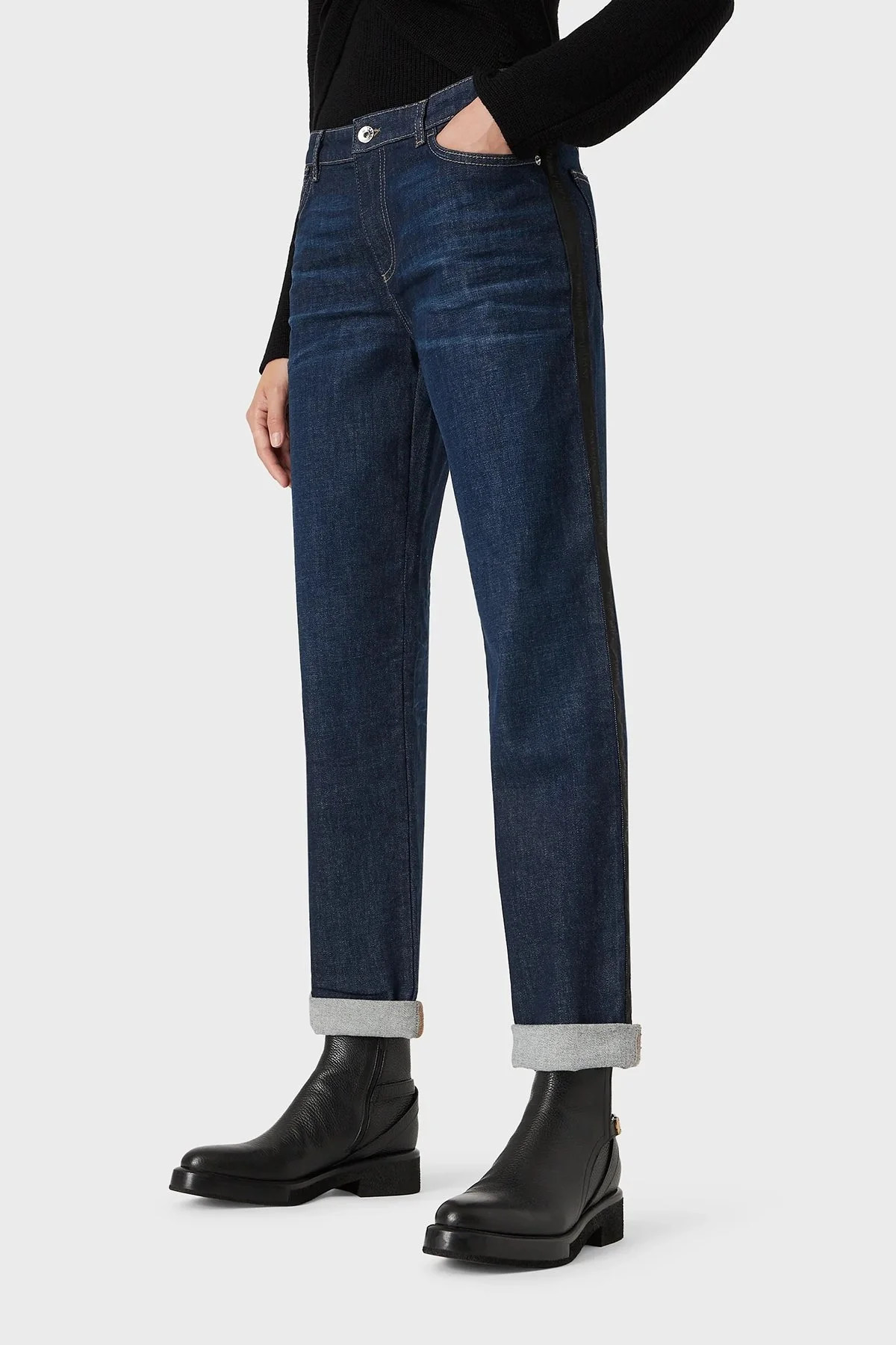 Emporio Armani Cepli Pamuklu J15 Jeans Bayan Kot Pantolon 6K2J15 2DJ3Z 0941 LACİVERT - 2