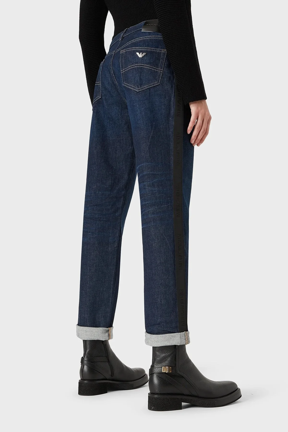 Emporio Armani Cepli Pamuklu J15 Jeans Bayan Kot Pantolon 6K2J15 2DJ3Z 0941 LACİVERT - 3