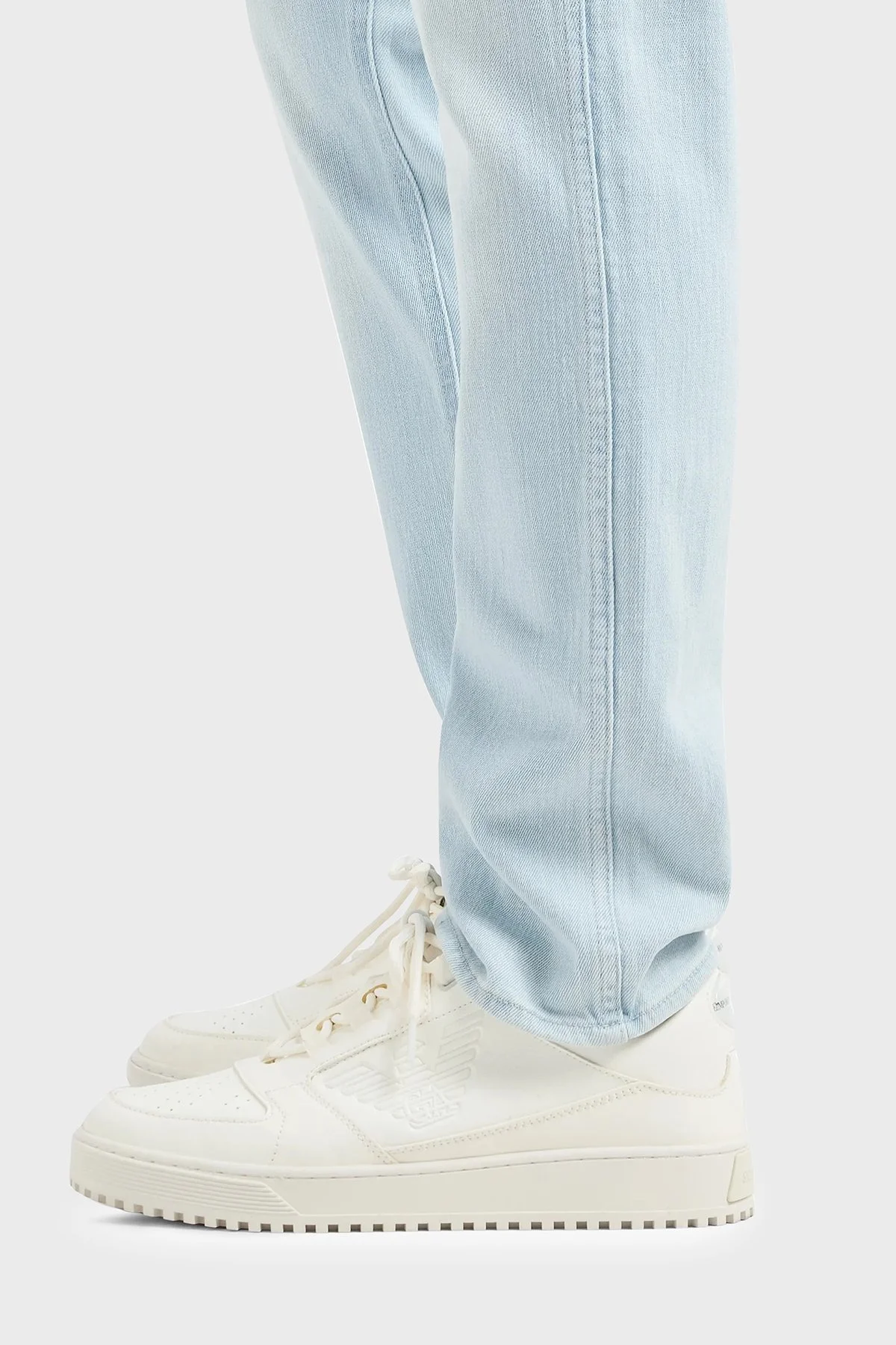 Emporio Armani J16 Düşük Bel Slim Fit Düz Paça Jeans Erkek Kot Pantolon 3D1J16 1D13Z 0943 AÇIK MAVİ - 4