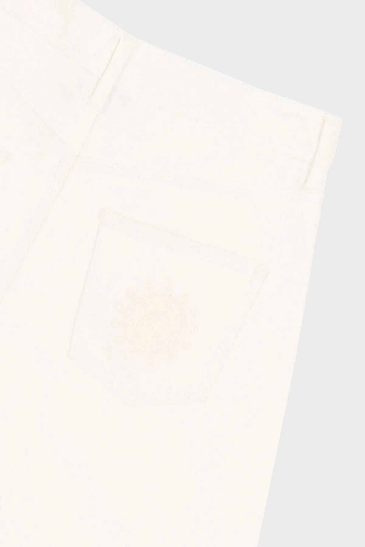 Emporio Armani J1C Normal Bel Regular Fit Palazzo Jeans Bayan Kot Pantolon 3D2J1C 2NY0Z 0101 BEYAZ - 13