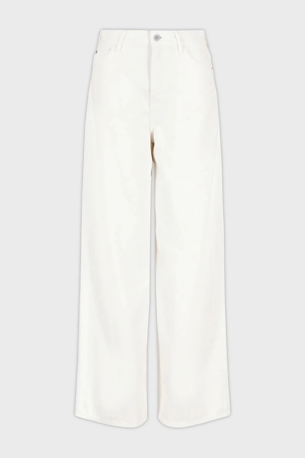 Emporio Armani J1C Normal Bel Regular Fit Palazzo Jeans Bayan Kot Pantolon 3D2J1C 2NY0Z 0101 BEYAZ - 14