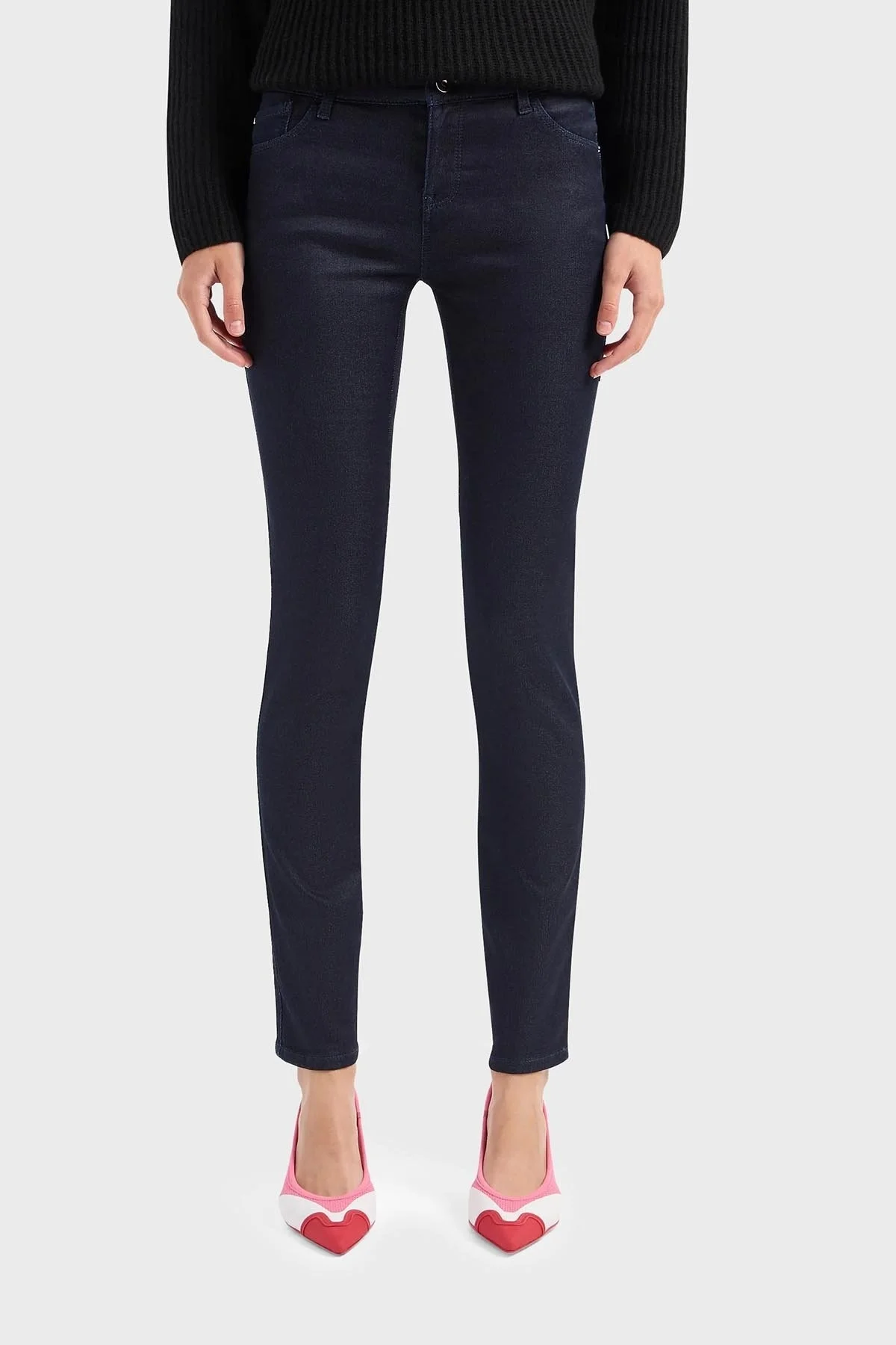 Emporio Armani J23 Süper Skinny Fit Streç Jeans Bayan Kot Pantolon 6R2J23 2DBAZ 0941 LACİVERT - 1