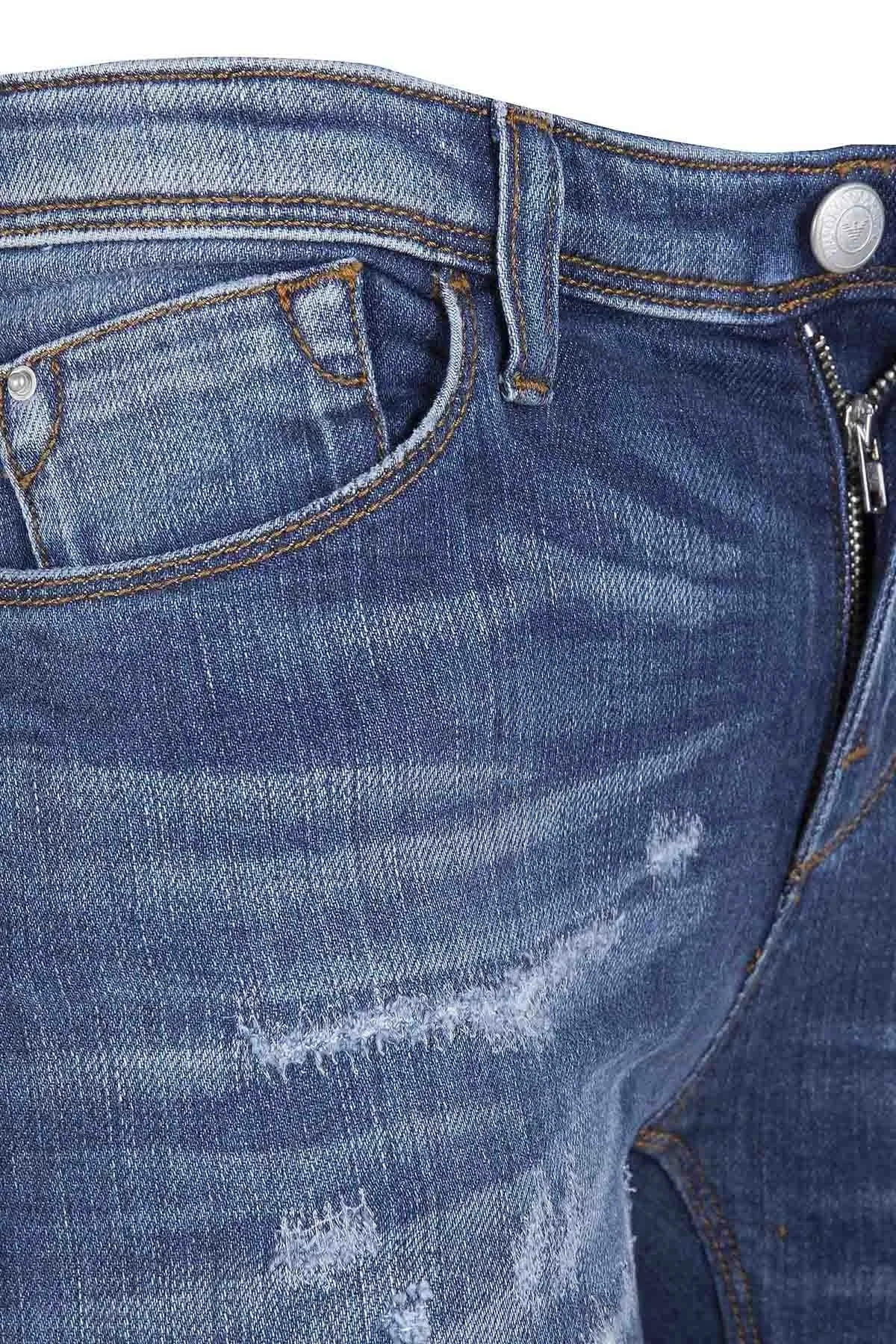 EMPORIO ARMANI J28 JEANS Bayan Kot Pantolon 3Z2J28 2D96Z MAVİ - 3