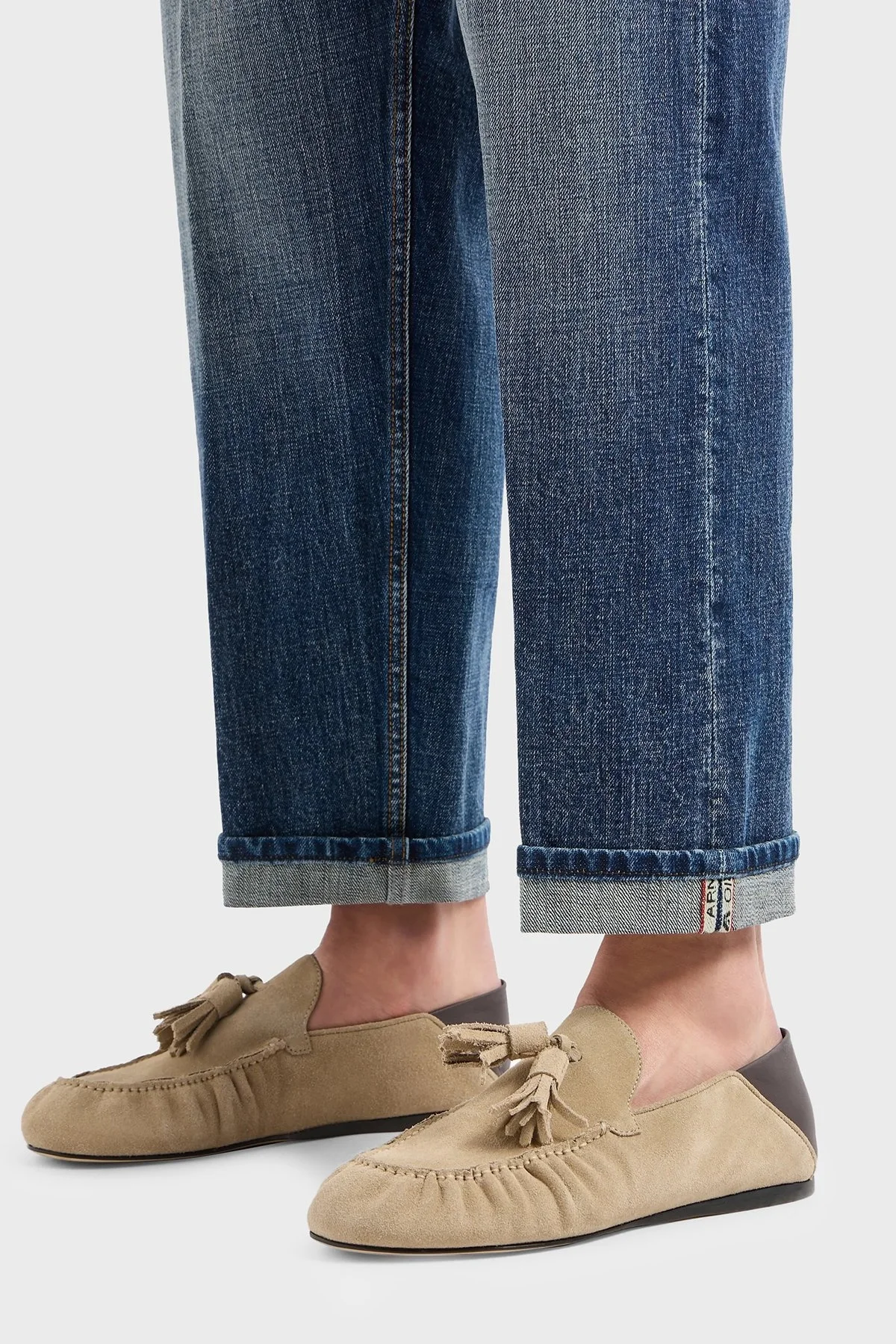 Emporio Armani J69 Düşük Bel Loose Fit Boru Paça Jeans Erkek Kot Pantolon 3D1J69 1DRMZ 0942 LACİVERT - 4