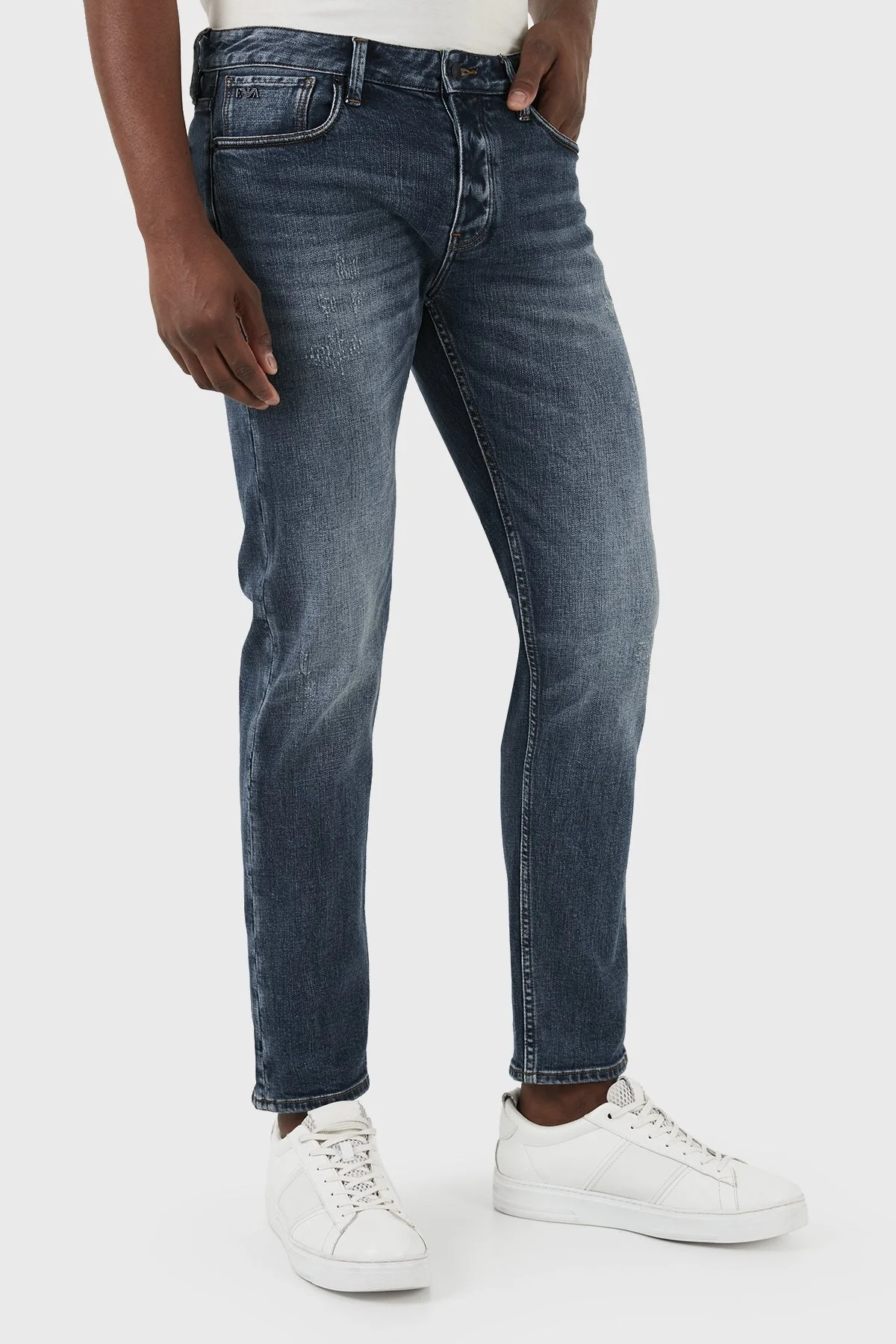 Emporio Armani J75 Düşük Bel Slim Fit Jeans Erkek Kot Pantolon 3D1J75 1DRNZ 0942 MAVİ - 3