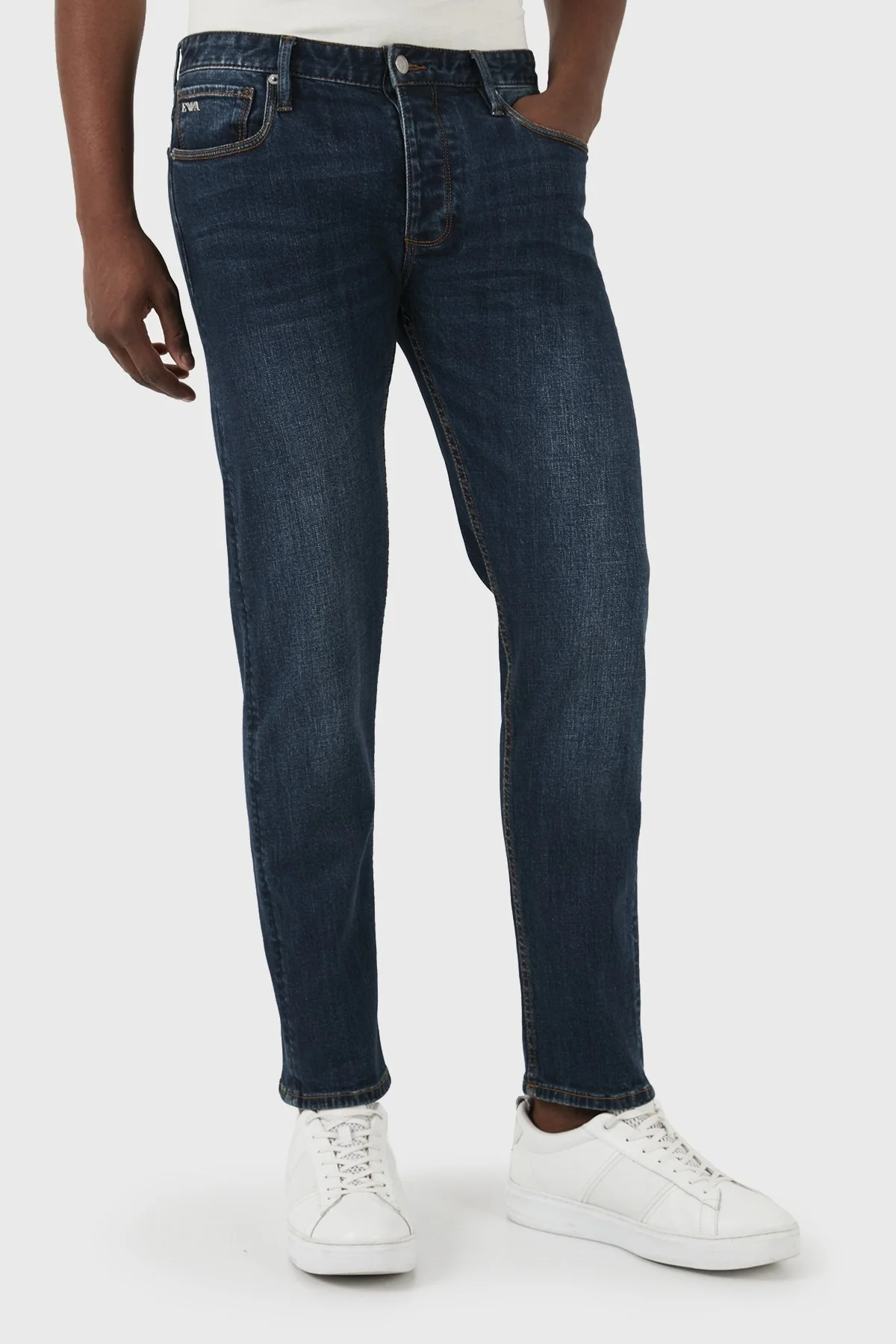 Emporio Armani J75 Düşük Bel Slim Fit Jeans Erkek Kot Pantolon 3D1J75 1DRRZ 0942 LACİVERT - 2