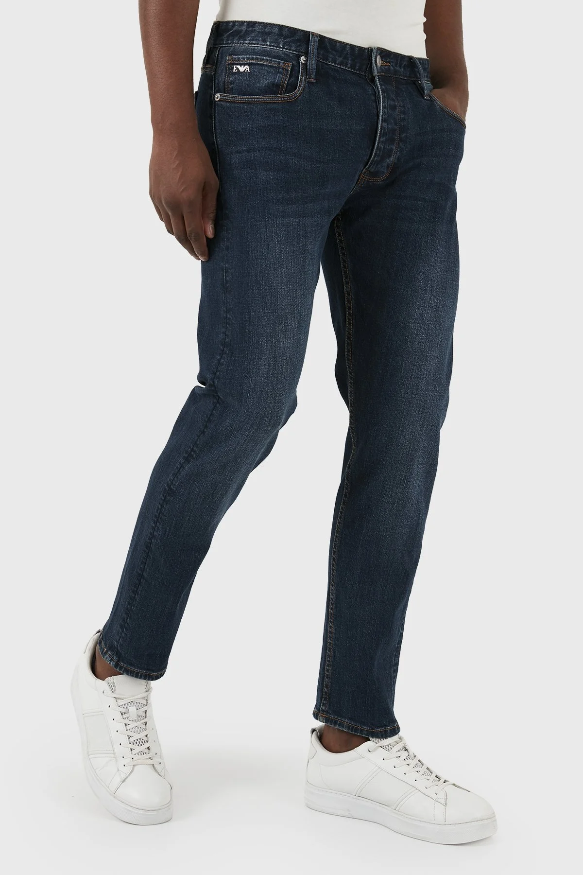 Emporio Armani J75 Düşük Bel Slim Fit Jeans Erkek Kot Pantolon 3D1J75 1DRRZ 0942 LACİVERT - 3