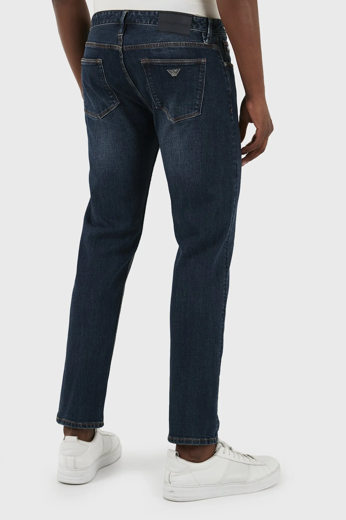 Emporio Armani J75 Düşük Bel Slim Fit Jeans Erkek Kot Pantolon 3D1J75 1DRRZ 0942 LACİVERT - 6