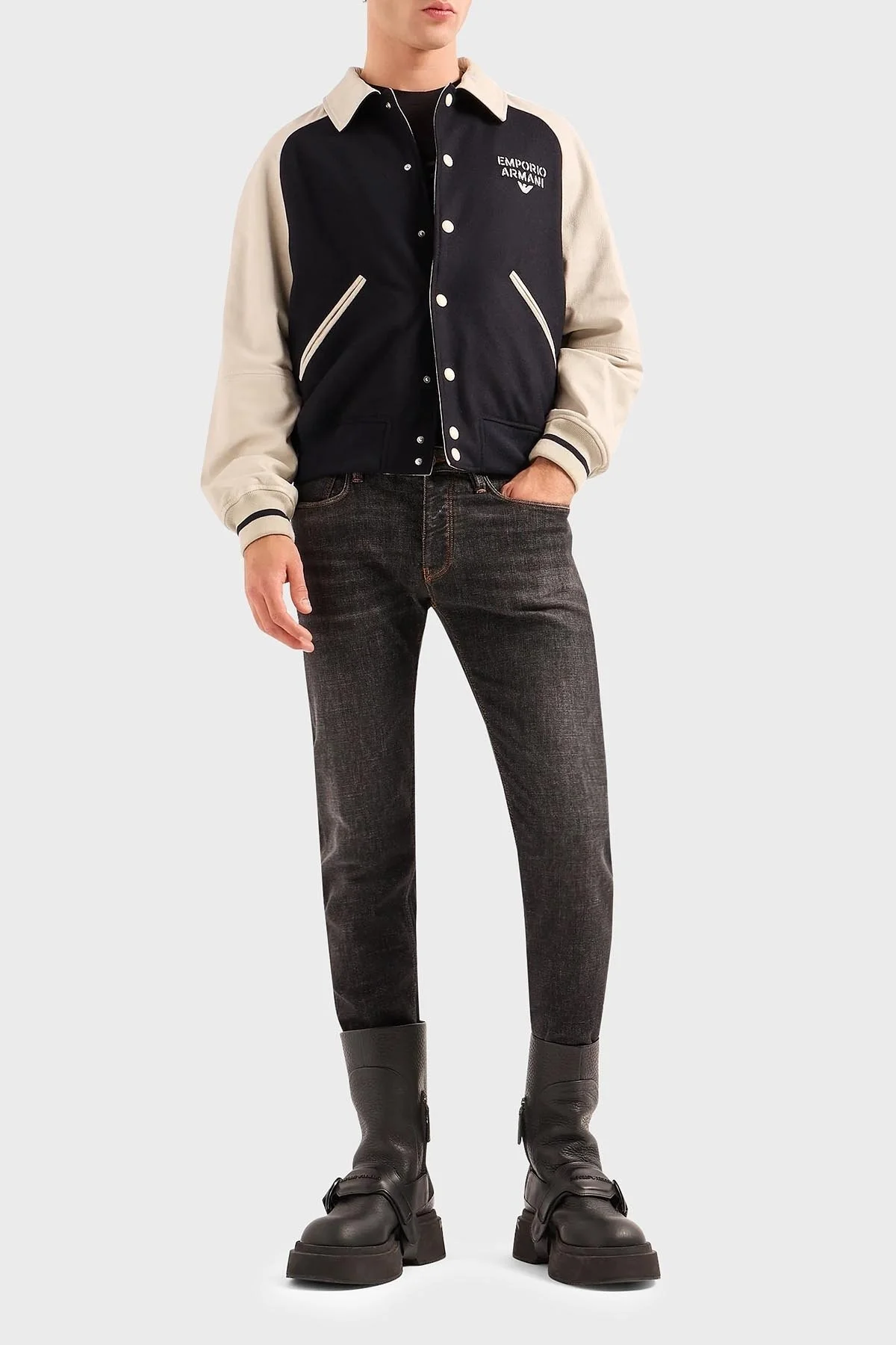 Emporio Armani J75 Düşük Bel Slim Fit Streç Jeans Erkek Kot Pantolon 6R1J75 1D24Z 0006 SİYAH - 3