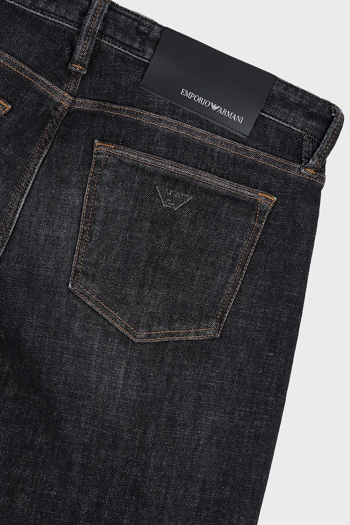 Emporio Armani J75 Düşük Bel Slim Fit Streç Jeans Erkek Kot Pantolon 6R1J75 1D24Z 0006 SİYAH - 6