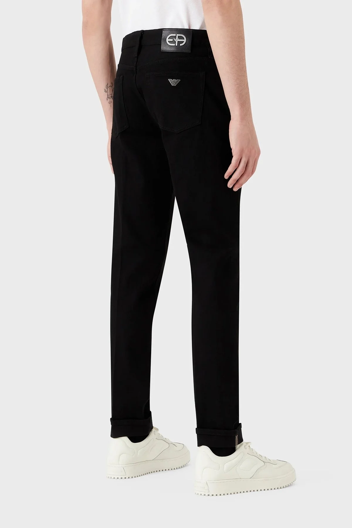 Emporio Armani J75 Pamuklu Normal Bel Slim Fit Jeans Erkek Kot Pantolon 3R1J75 1DQIZ 0005 SİYAH - 2