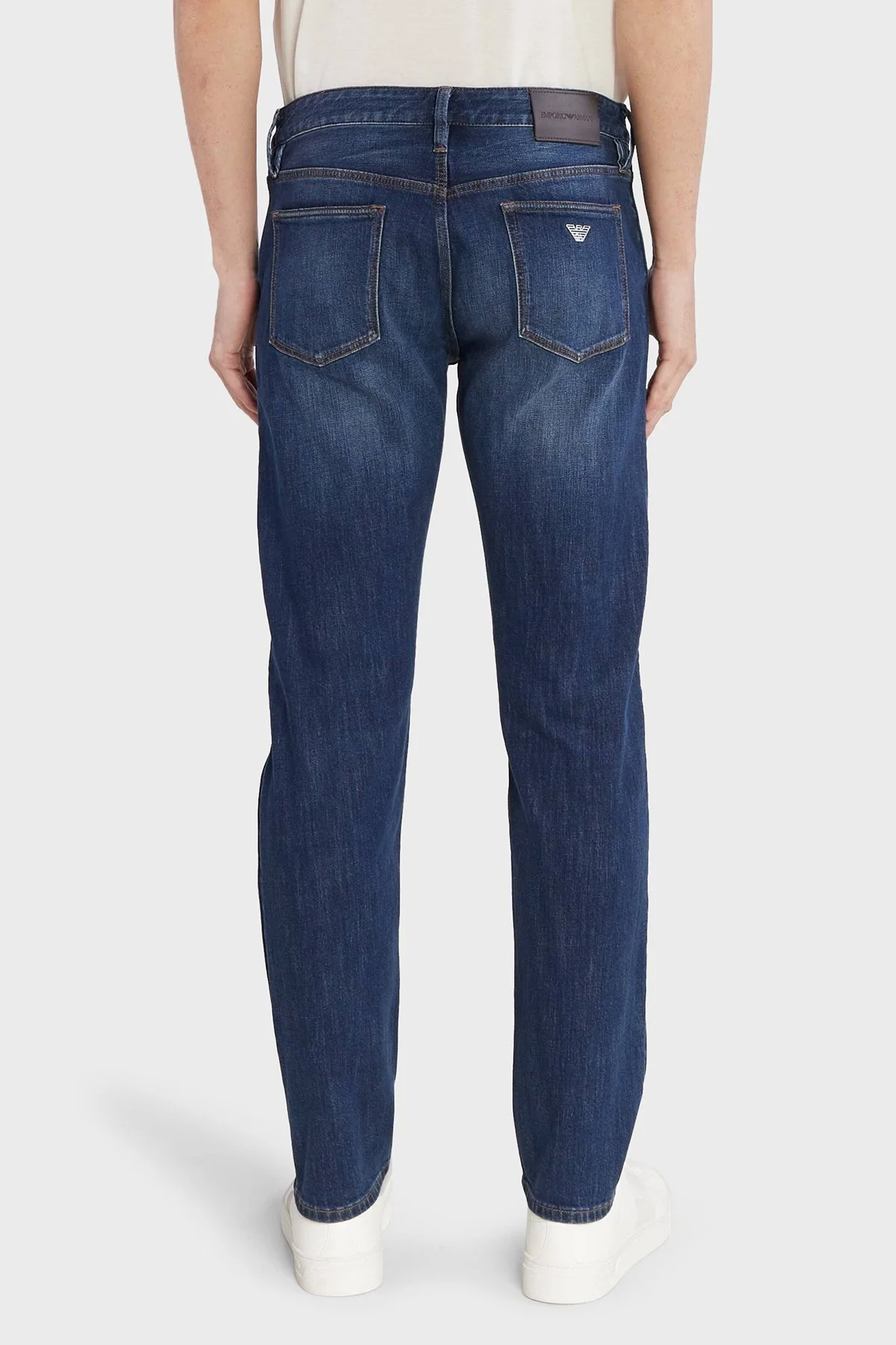 Emporio Armani J75 Pamuklu Normal Bel Slim Fit Jeans Erkek Kot Pantolon 6R1J75 1DQSZ 0942 KOYU MAVİ - 2