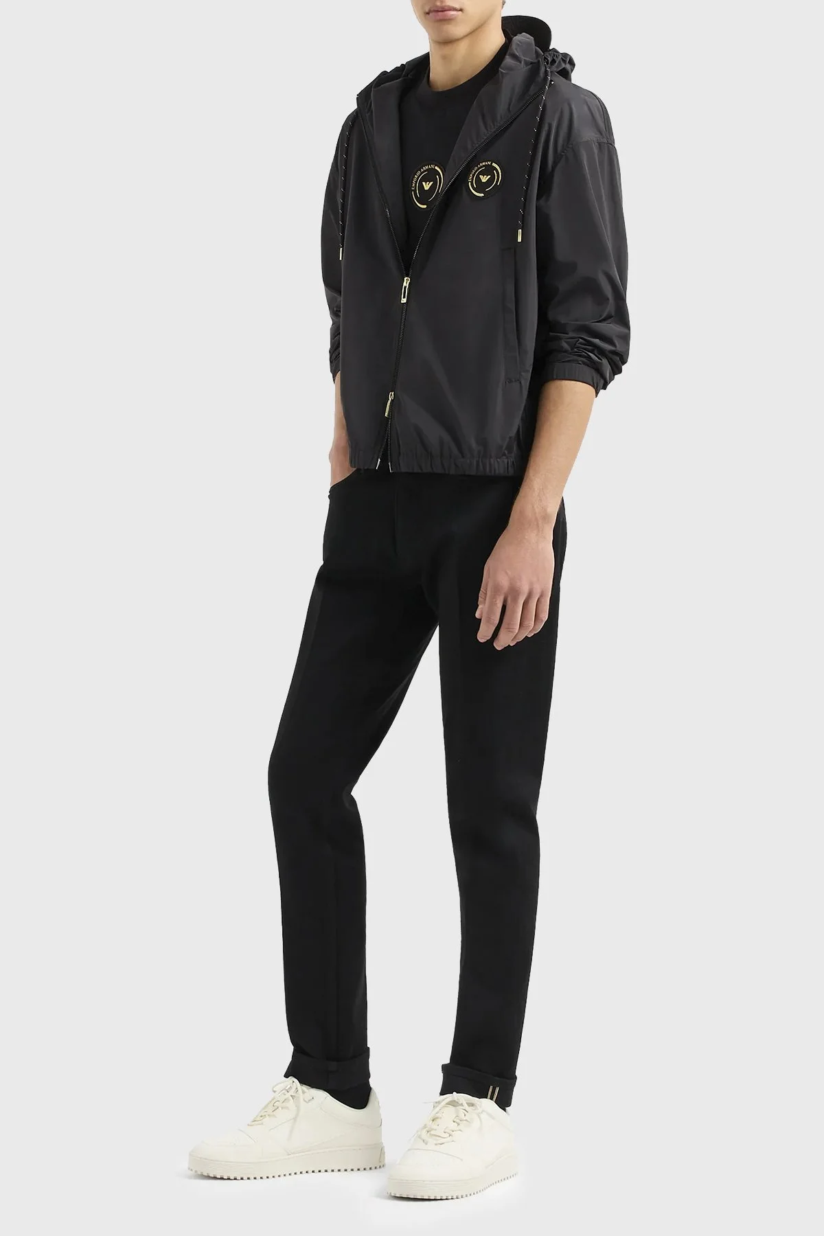 Emporio Armani J75 Slim Fit Normal Bel Düz Paça Jeans Erkek Kot Pantolon 3D1J75 1DQAZ 0005 SİYAH - 1