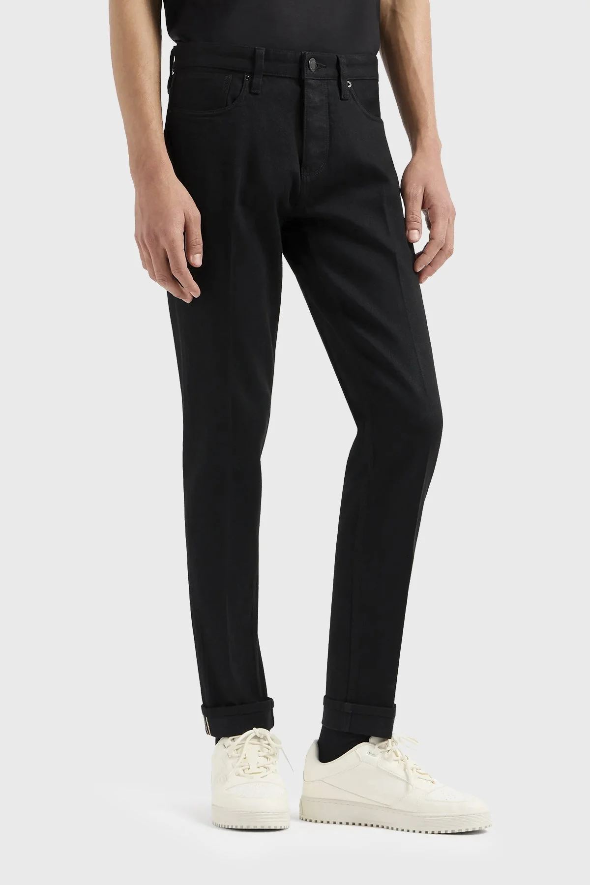Emporio Armani J75 Slim Fit Normal Bel Düz Paça Jeans Erkek Kot Pantolon 3D1J75 1DQAZ 0005 SİYAH - 2