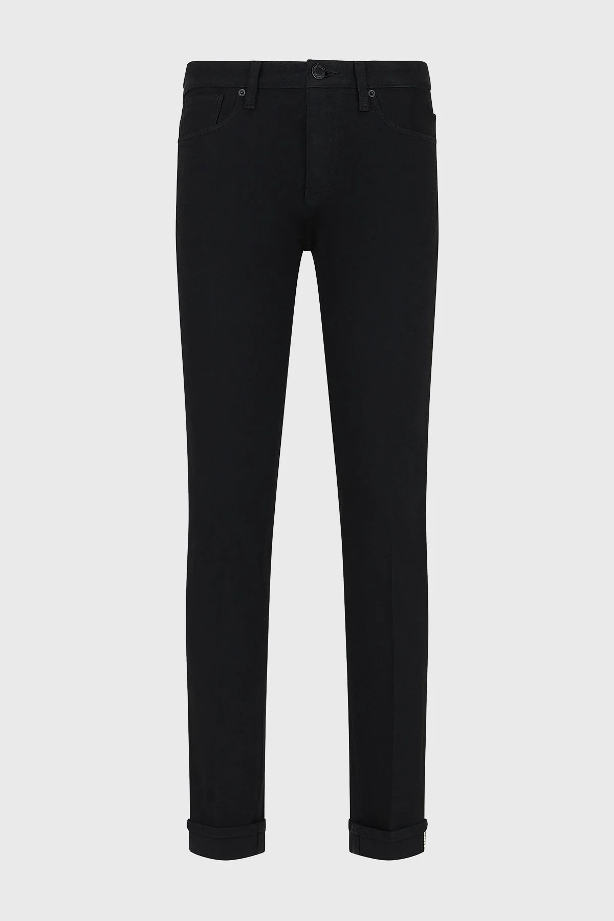 Emporio Armani J75 Slim Fit Normal Bel Düz Paça Jeans Erkek Kot Pantolon 3D1J75 1DQAZ 0005 SİYAH - 6