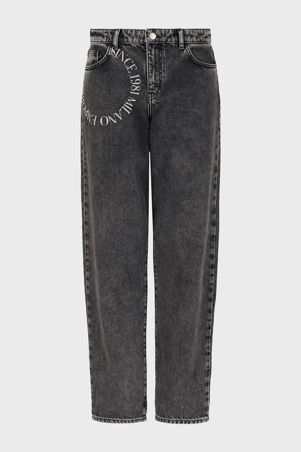 Emporio Armani J90 Vintage Slim Fit Boru Paça Jeans Bayan Kot Pantolon 3D2J90 2DV5Z 0005 ANTRASİT - 6