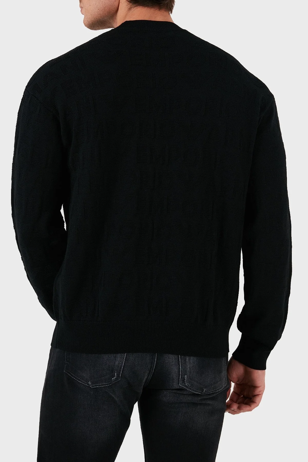 Emporio Armani Yünlü Regular Fit Bisiklet Yaka Erkek Kazak 6D1MXK 1MJNZ 0999 SİYAH - 8