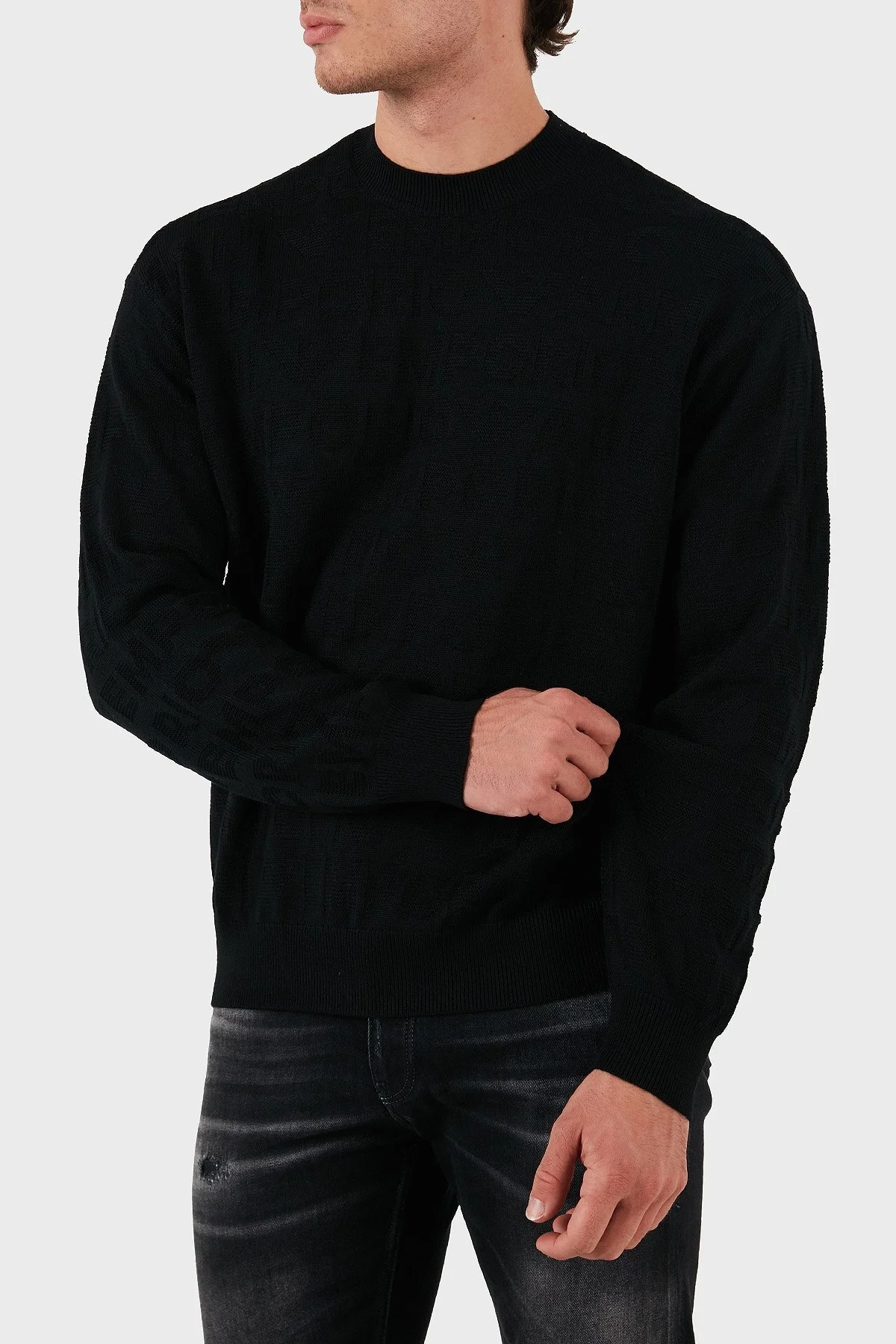 Emporio Armani Yünlü Regular Fit Bisiklet Yaka Erkek Kazak 6D1MXK 1MJNZ 0999 SİYAH - 9