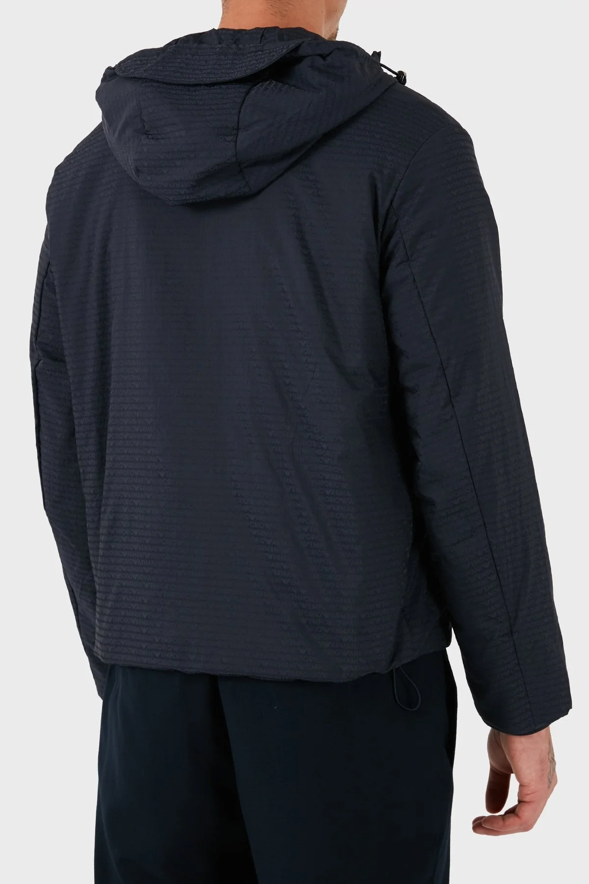 Emporio Armani Jakarlı Dolgulu Regular Fit Kapüşonlu Erkek Mont 6D1B64 1NNXZ 0920 LACİVERT - 2