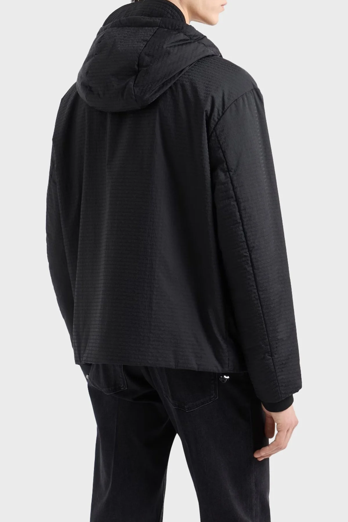 Emporio Armani Jakarlı Dolgulu Regular Fit Kapüşonlu Erkek Mont 6D1B64 1NNXZ 0999 SİYAH - 3