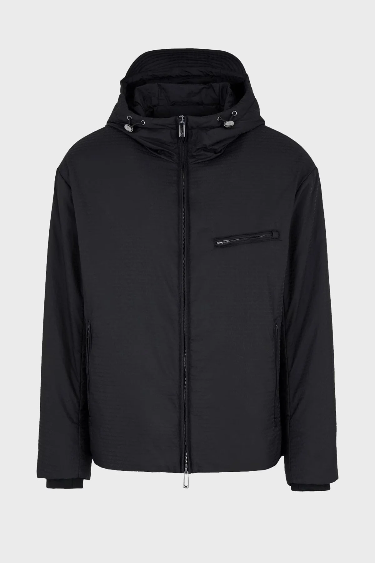 Emporio Armani Jakarlı Dolgulu Regular Fit Kapüşonlu Erkek Mont 6D1B64 1NNXZ 0999 SİYAH - 5