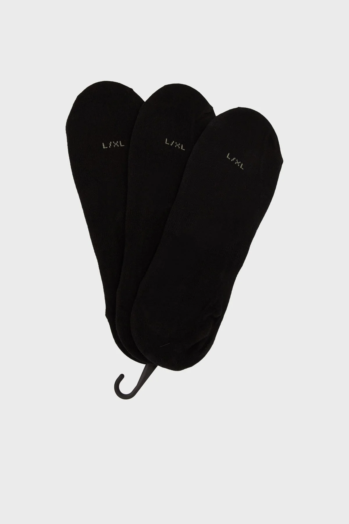 Emporio Armani Jakarlı Kartal Logolu 3 Pack Babet Erkek Çorap EM000548 AF12271 MC061 SİYAH - 4