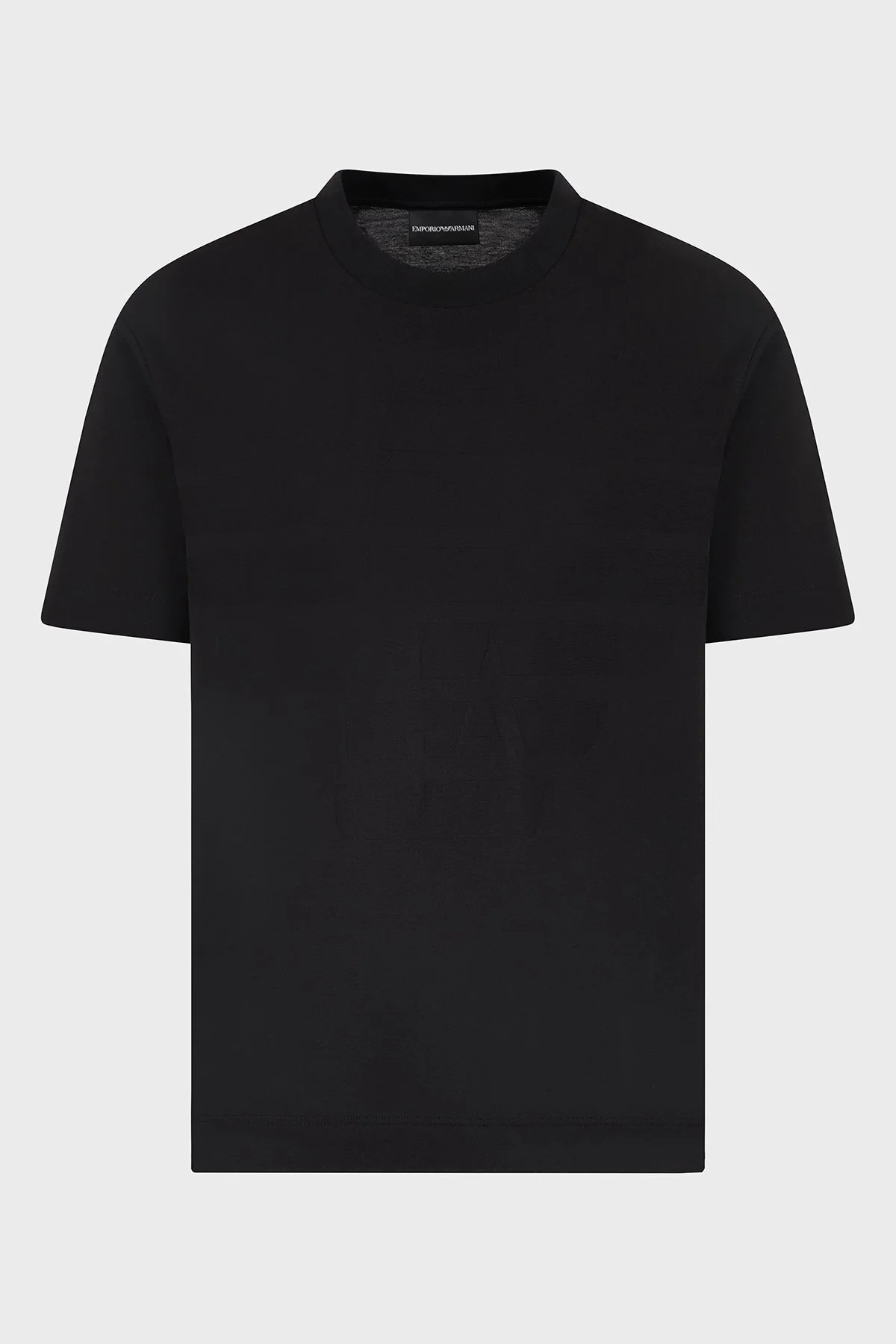Emporio Armani Jakarlı Logo Baskılı % 100 Pamuk Regular Fit Sıfır Yaka Erkek T Shirt EM000943 AF10762 FC158 SİYAH - 5