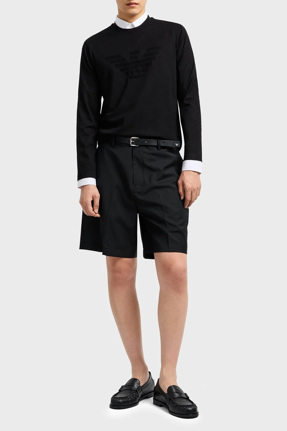 Emporio Armani Jakarlı Logo Baskılı Pamuklu Regular Fit Bisiklet Yaka Erkek Sweat 8N1TD7 1JGYZ 0022 SİYAH - 2