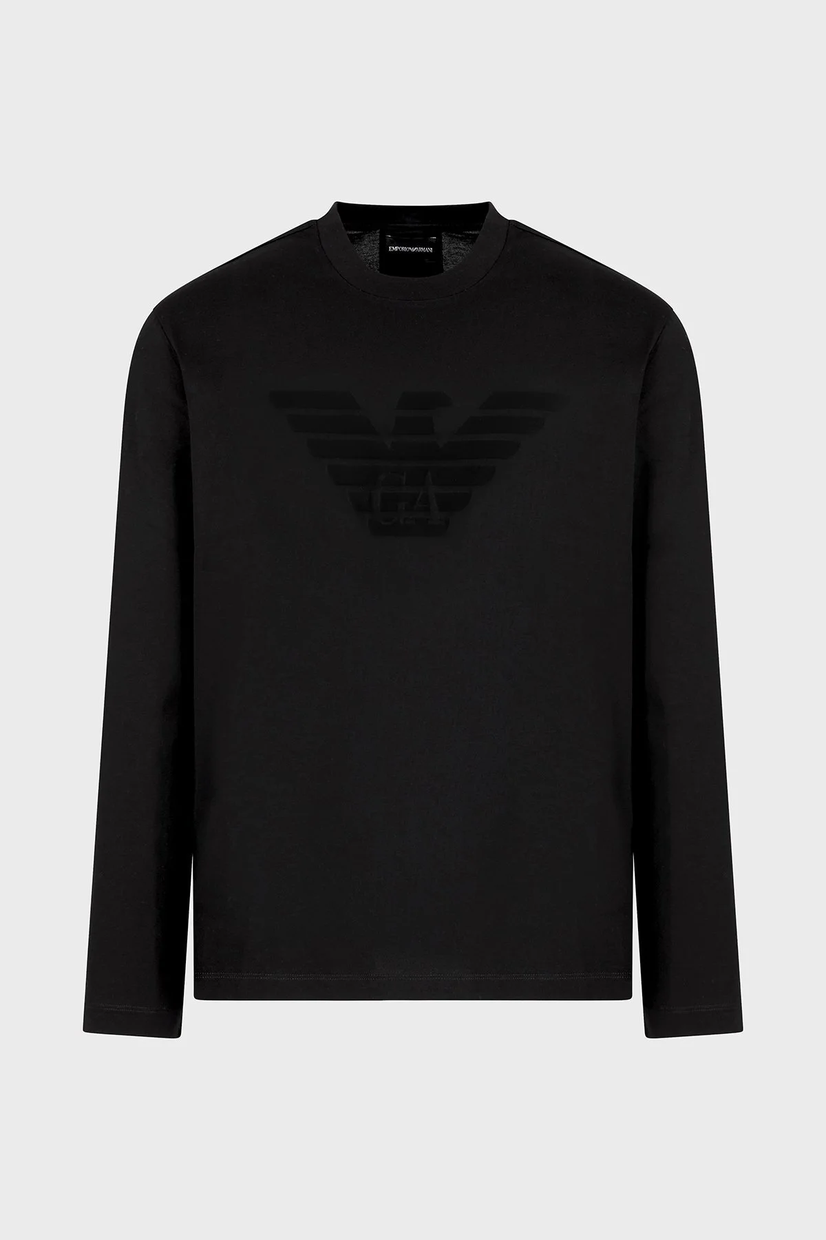 Emporio Armani Jakarlı Logo Baskılı Pamuklu Regular Fit Bisiklet Yaka Erkek Sweat 8N1TD7 1JGYZ 0022 SİYAH - 5