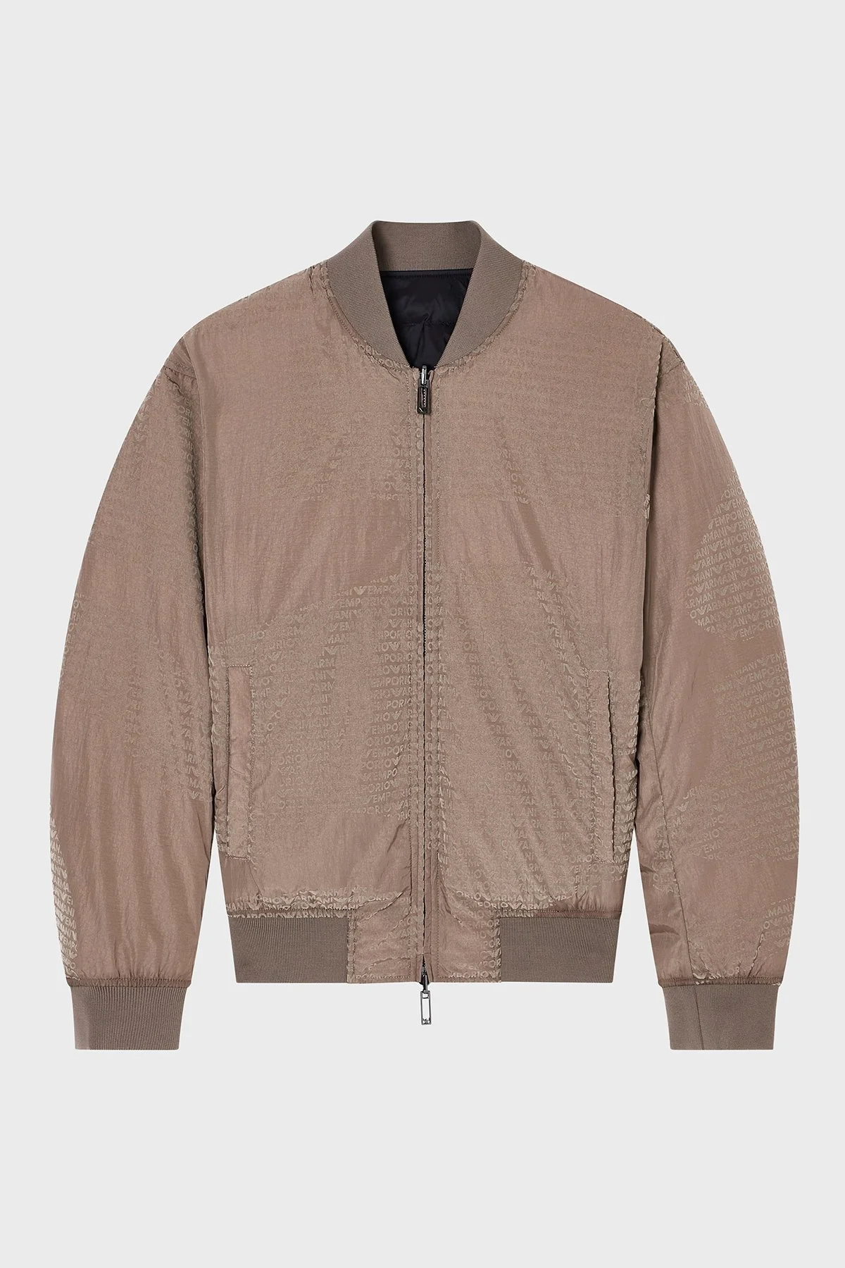 Emporio Armani Jakarlı Logo Baskılı Regular Fit Kolej Yaka Çift Taraflı Erkek Mont EM003783 AF19870 F6139 BEJ - 4