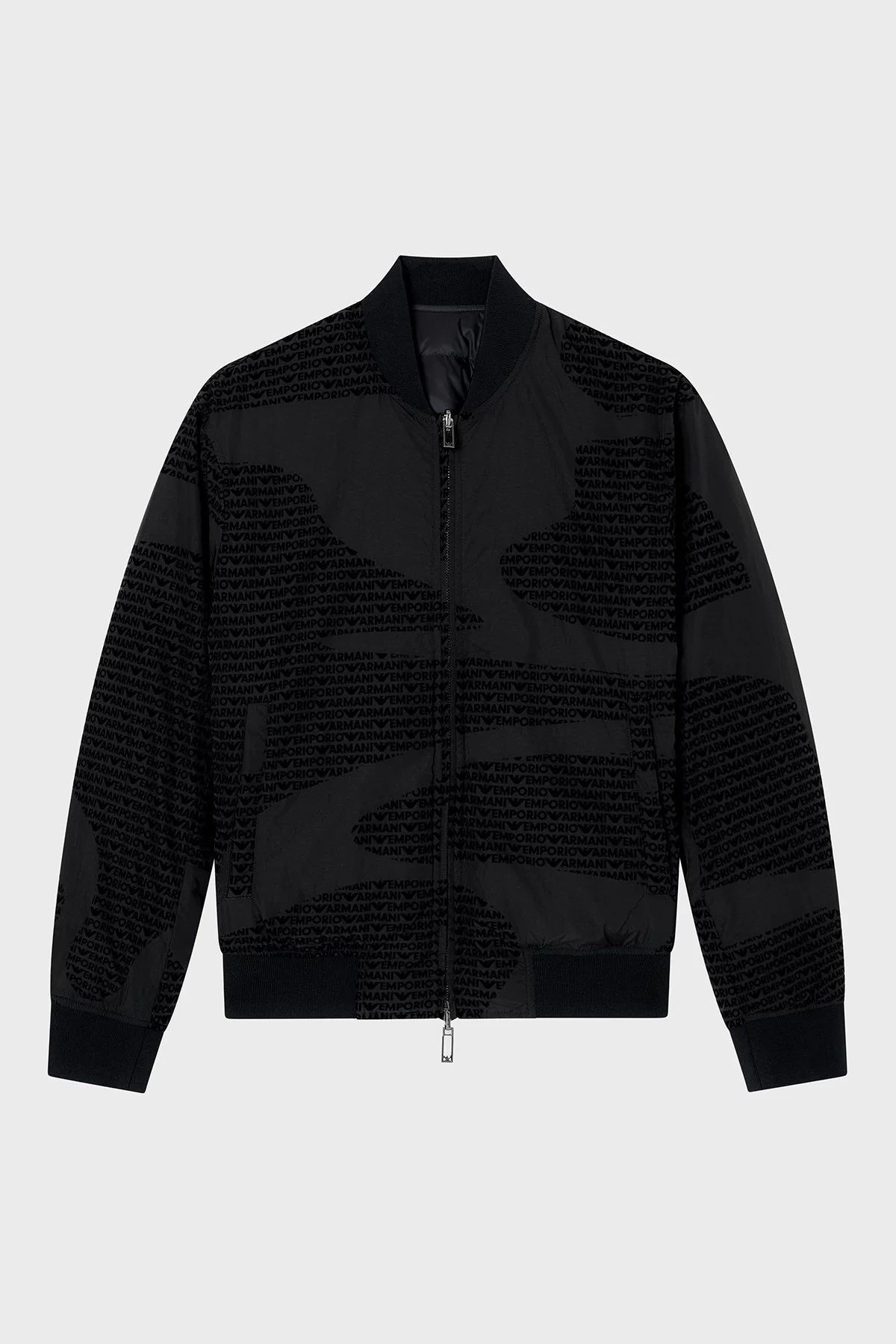 Emporio Armani Jakarlı Logo Baskılı Regular Fit Kolej Yaka Çift Taraflı Erkek Mont EM003783 AF19870 FC252 SİYAH - 7