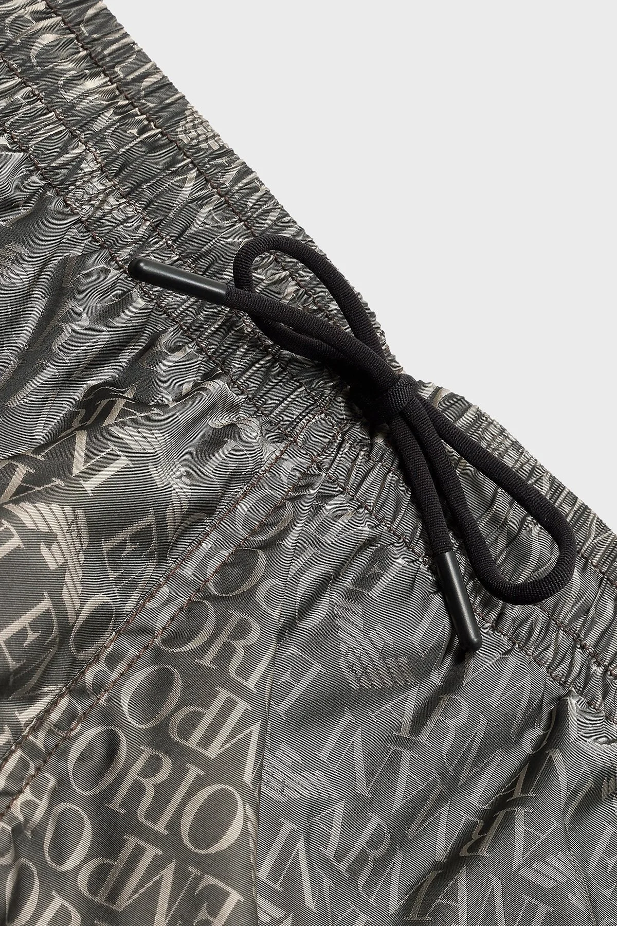 Emporio Armani Jakarlı Logo Baskılı Regular Fit Normal Bel Erkek Mayo Short EM000583 AF12352 FC109 SİYAH - 3