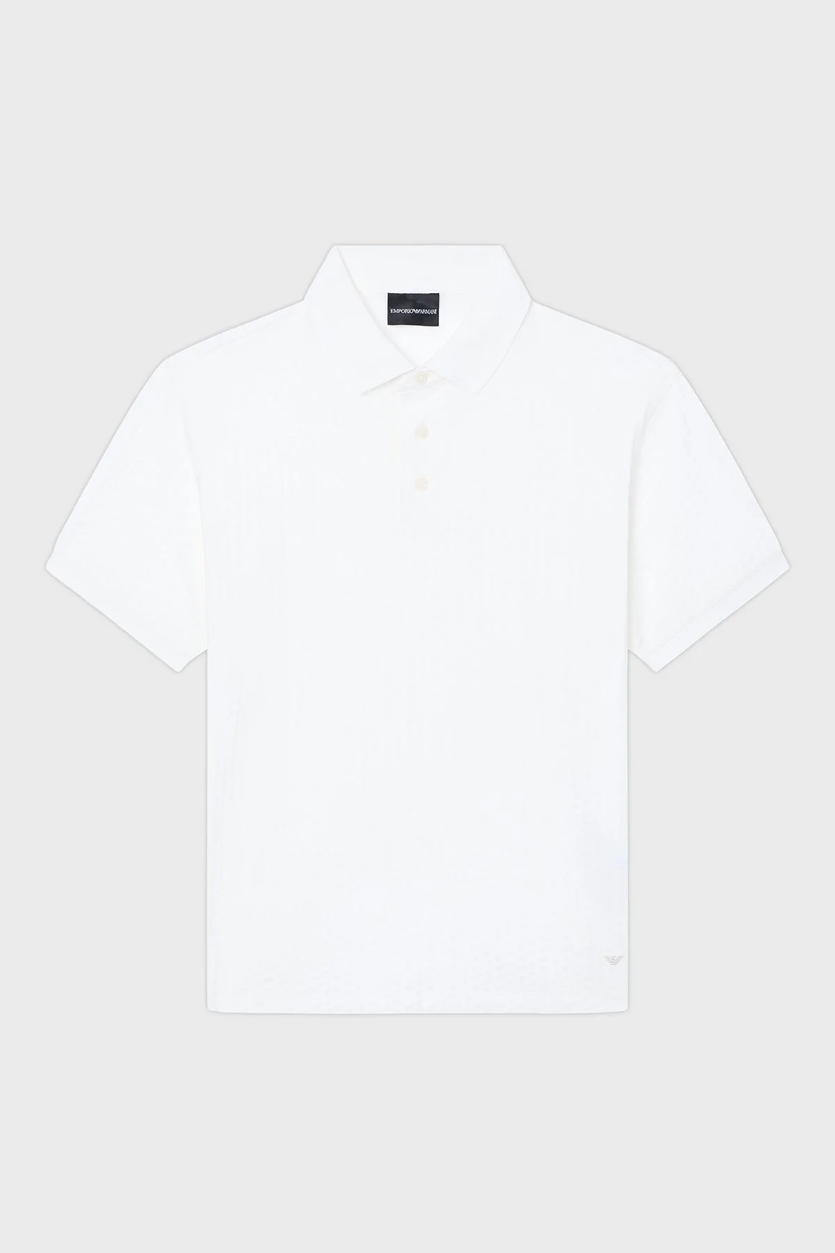 Emporio Armani Jakarlı Pamuklu Regular Fit Düğmeli Erkek Polo EM001295 AF10762 F0190 BEYAZ - 5