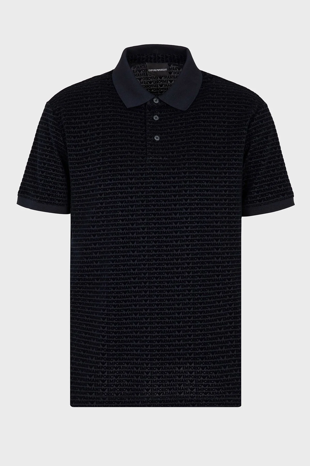 Emporio Armani Jakarlı Pamuklu Regular Fit Düğmeli Erkek Polo Yaka T Shirt EM001283 AF10017 FB229 LACİVERT - 5