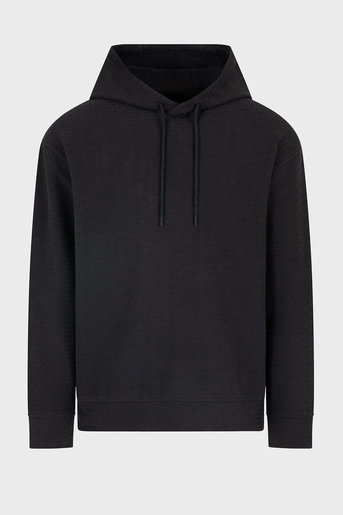 Emporio Armani Jakarlı Pamuklu Regular Fit Kapüşonlu Erkek Sweat EM001007 AF13700 UC001 SİYAH - 8