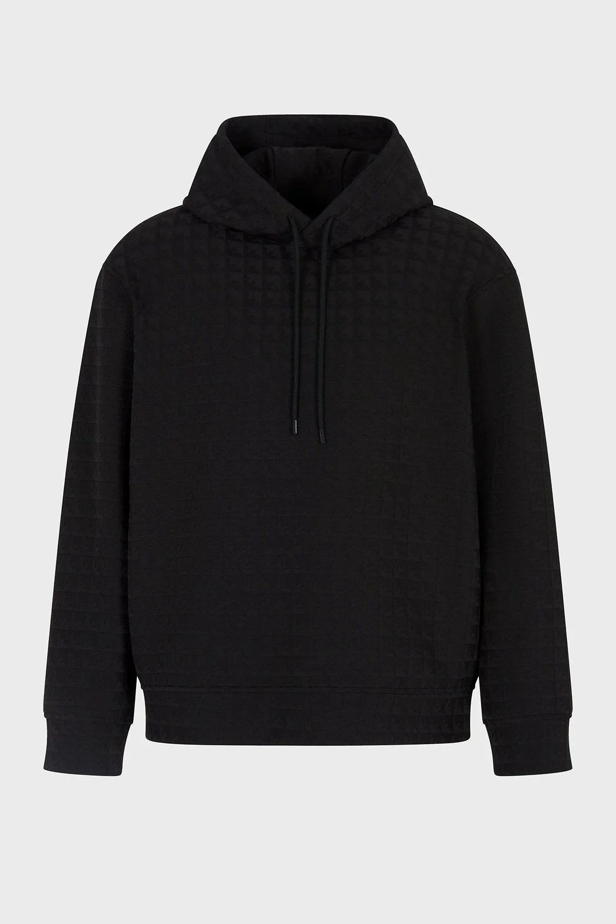 Emporio Armani Jakarlı Pamuklu Regular Fit Kapüşonlu Erkek Sweat EM003424 AF13700 FC230 SİYAH - 5