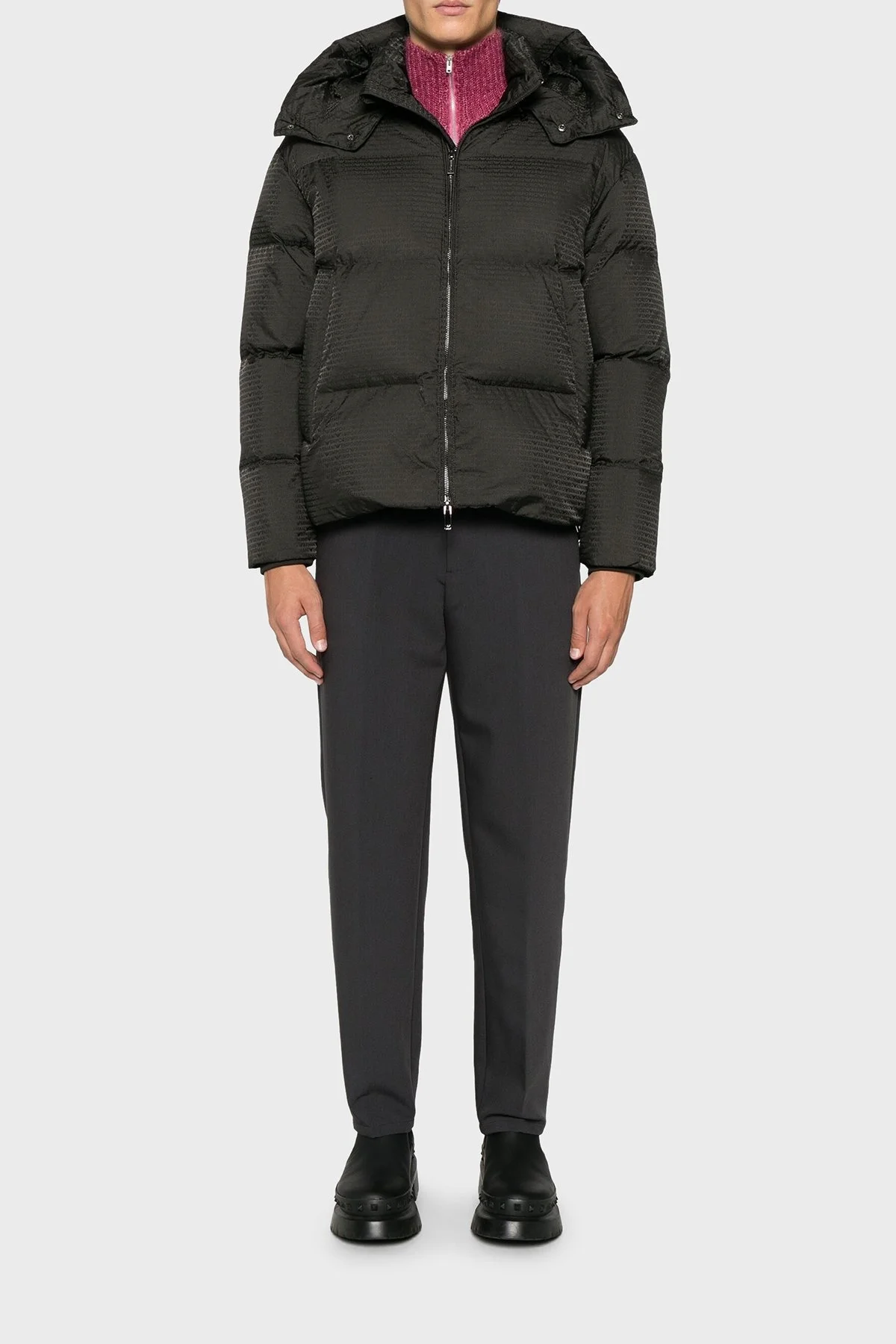 Emporio Armani Jakarlı Regular Fit Kuş Tüyü Dolgulu Çıkarılabilir Kapüşonlu Şişme Erkek Mont 6D1BC3 1NNXZ 05A6 HAKİ - 2