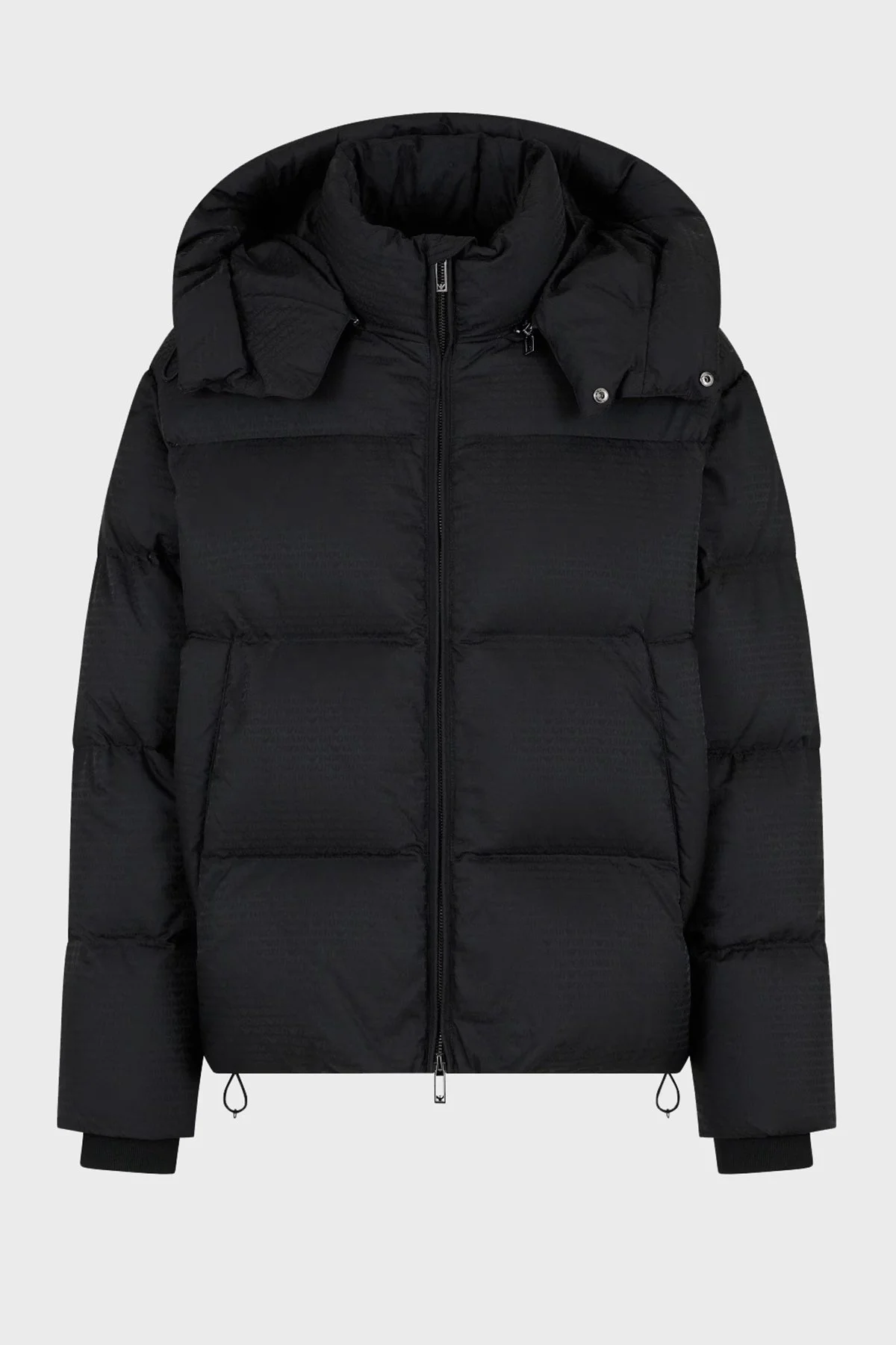 Emporio Armani Jakarlı Regular Fit Kuş Tüyü Dolgulu Çıkarılabilir Kapüşonlu Şişme Erkek Mont 6D1BC3 1NNXZ 0999 SİYAH - 5
