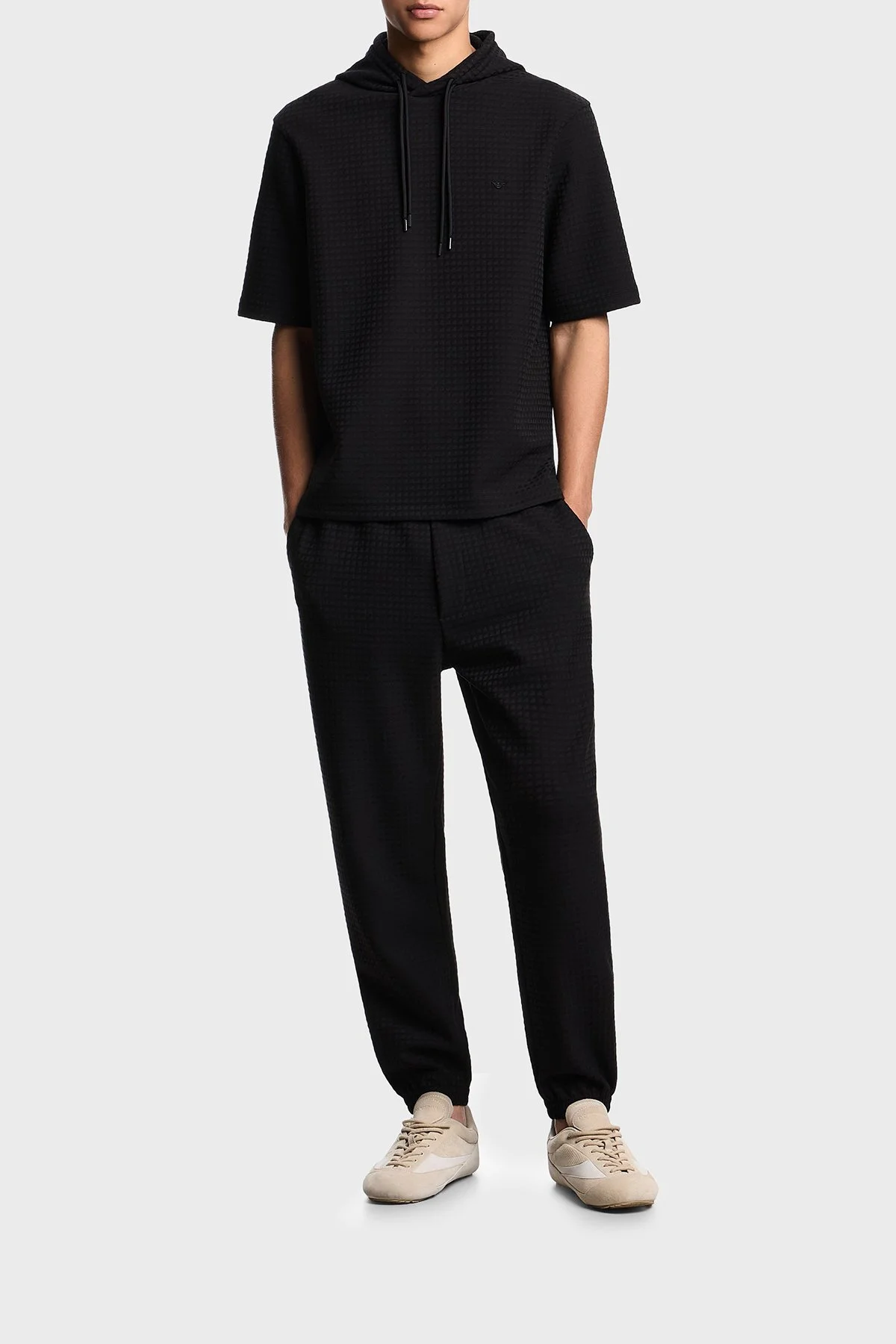 Emporio Armani Jakarlı Regular Fit Lastikli Bel Lastikli Paça Erkek Pantolon EM003443 AF13700 FC231 SİYAH - 7