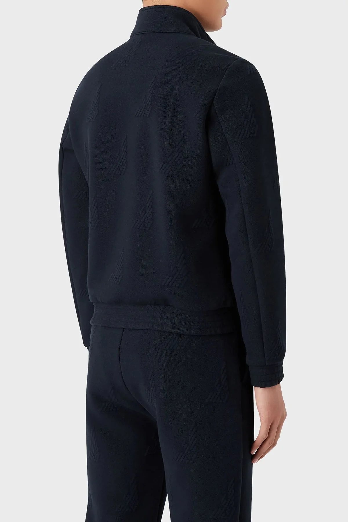 Emporio Armani Kabartma Logolu Dik Yaka Fermuarlı Regular Fit Erkek Mont D41R29 D1008 922 LACİVERT - 3