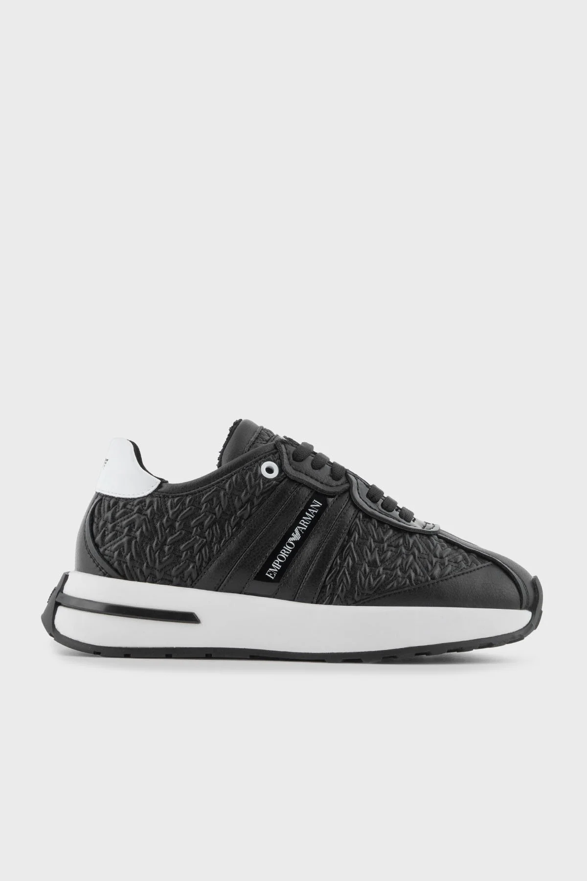 Emporio Armani Kabartma Logolu Sneaker Bayan Ayakkabı EW003060 AF19771 MC234 SİYAH - 1