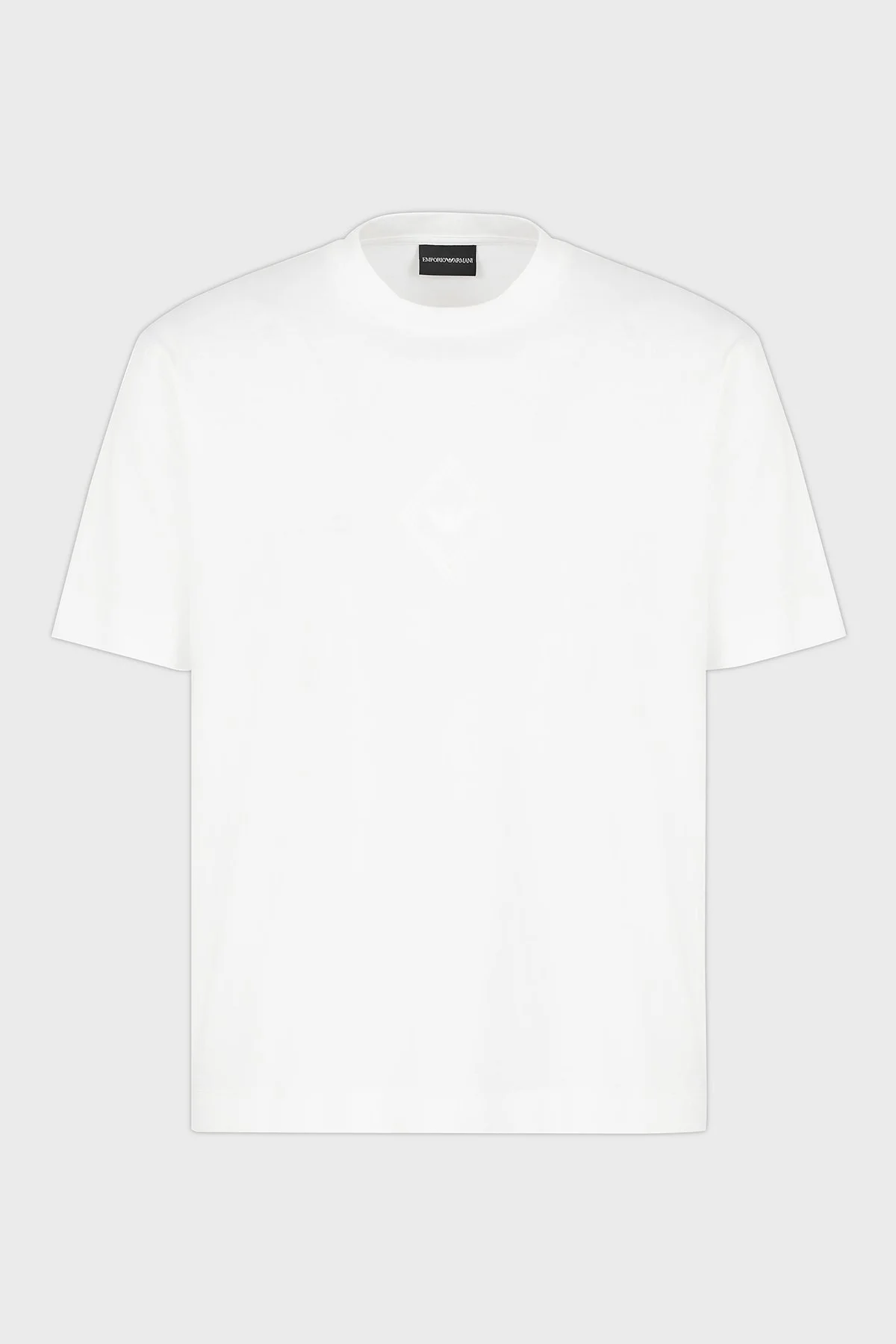 Emporio Armani Kabartmalı Logo % 100 Pamuk Regular Fit Bisiklet Yaka Erkek T Shirt EM001040 AF13669 U0003 BEYAZ - 5