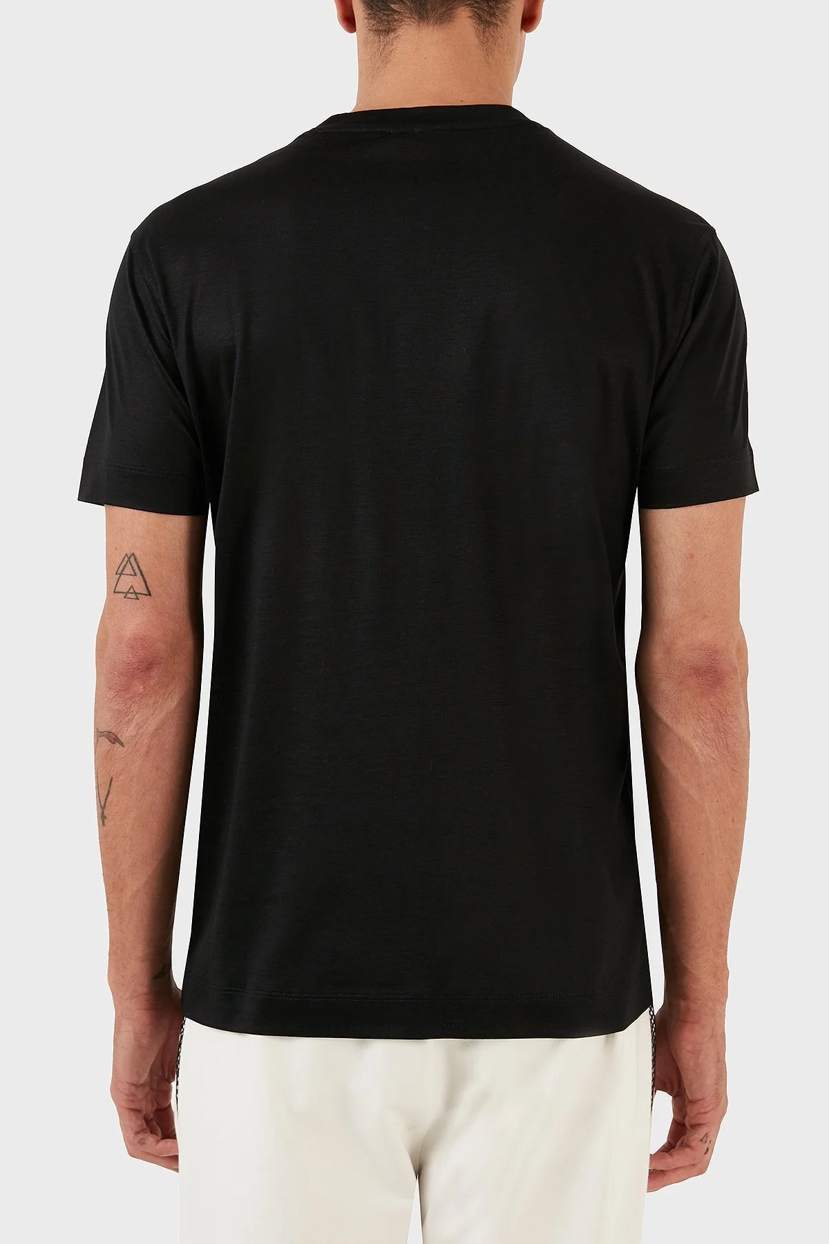 Emporio Armani Kabartmalı Logo Baskılı Bisiklet Yaka Regular Fit Erkek T Shirt 3R1TBG 1JUVZ 0081 SİYAH - 8