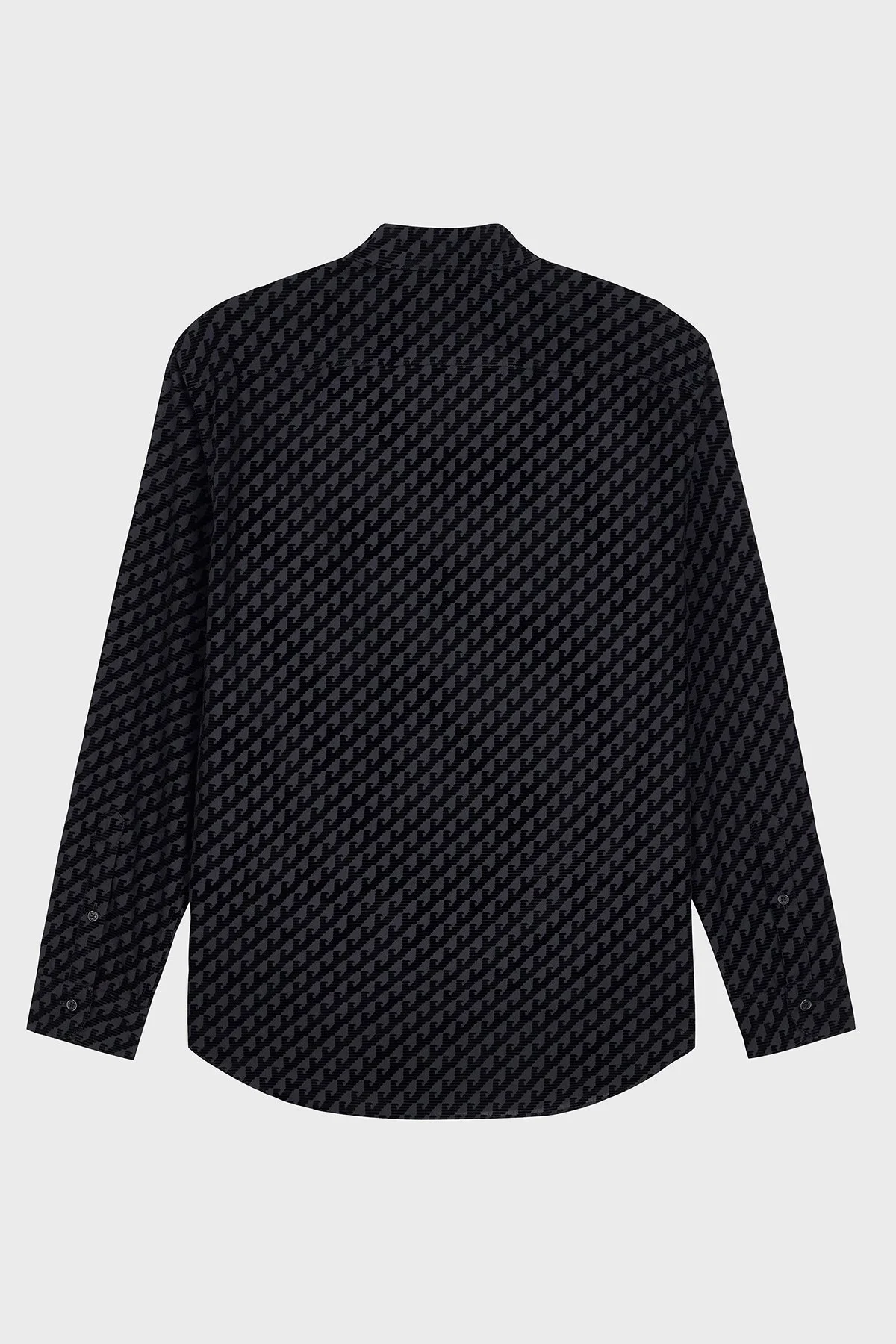Emporio Armani Kadife Logolu Pamuklu Uzun Kollu Erkek Gömlek EM006705 AF27982 PC005 Siyah - 7