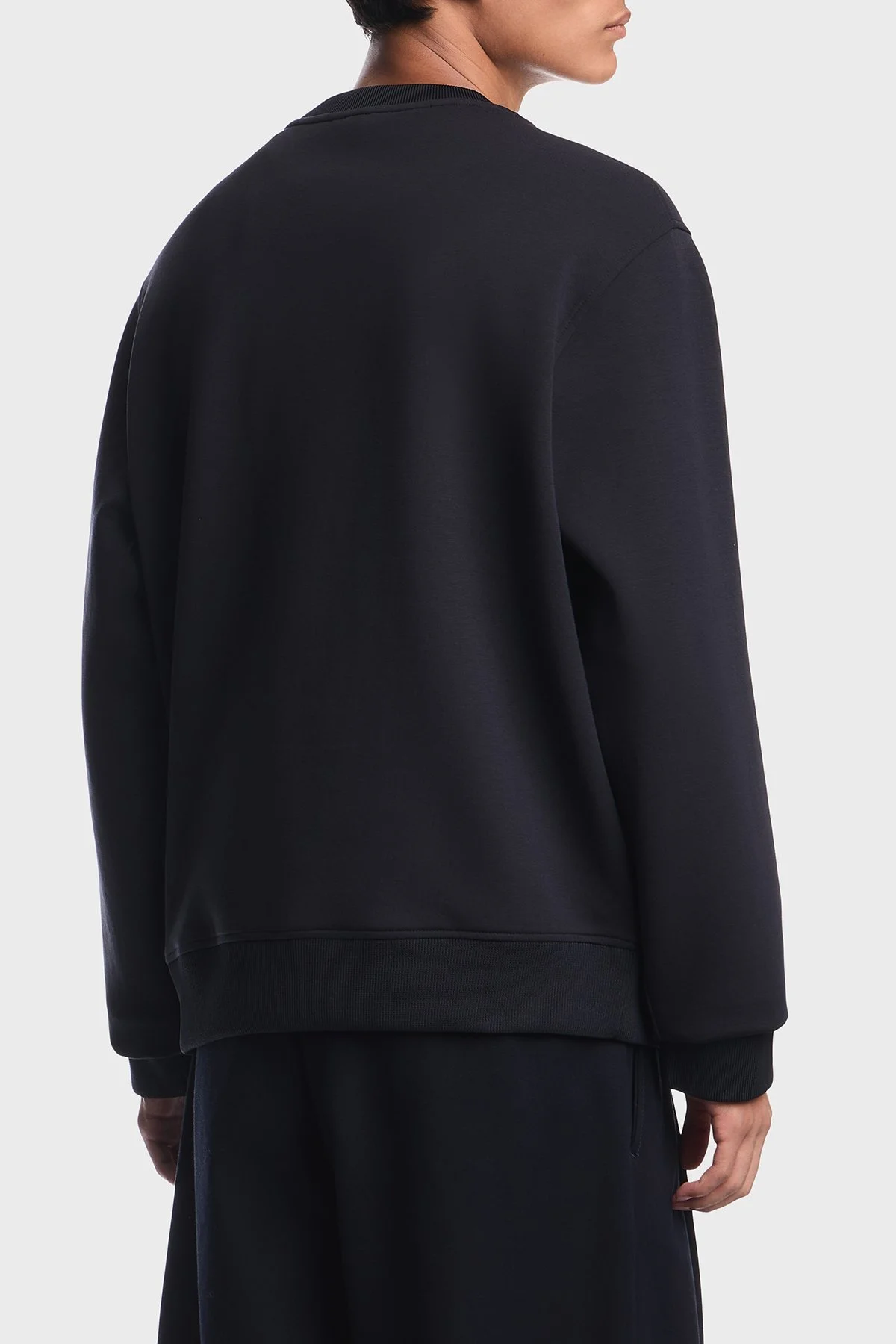 Emporio Armani Kadife Logolu Regular Fit Bisiklet Yaka Erkek Sweat EM006841 AF10013 MB845 Lacivert - 3