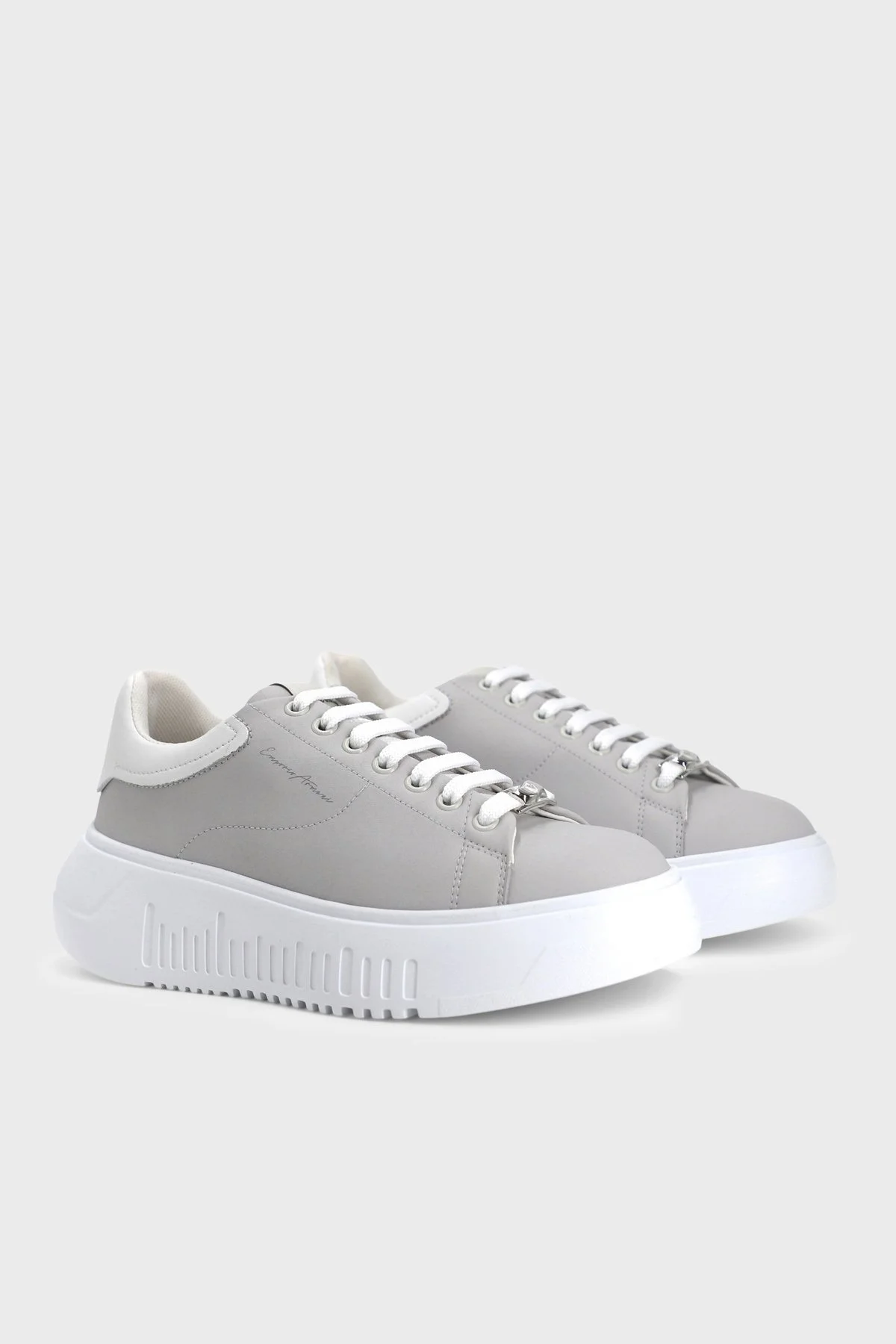 Emporio Armani Kadın Ayakkabı EW004804 AF24783 M8508 Açık gri-beyaz - 2