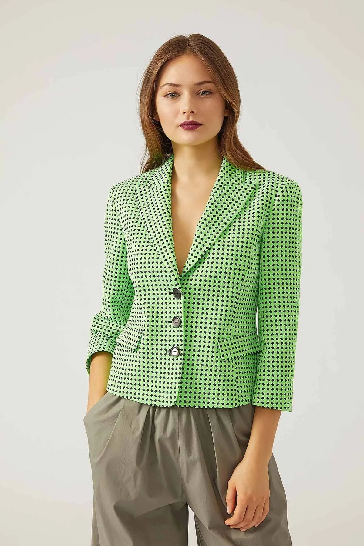 EMPORIO ARMANI Bayan Ceket WNG44T W2107 015 YEŞİL - 2