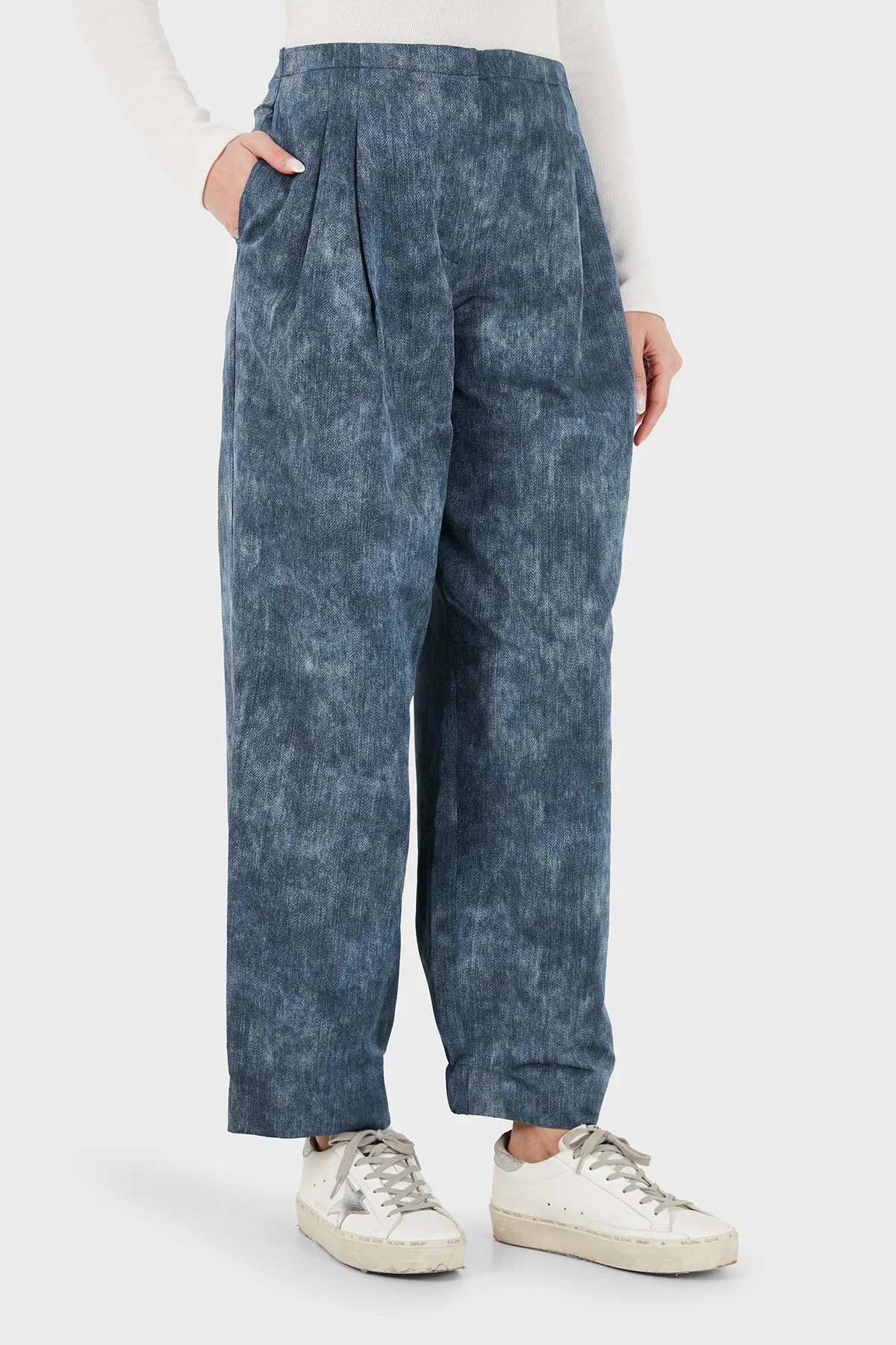 Emporio Armani Kadın Pantolon EW005562 AF24434 FB109 Lacivert - 4