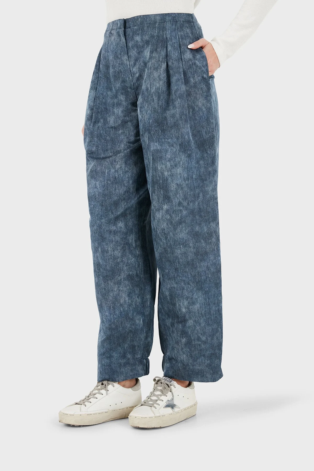 Emporio Armani Kadın Pantolon EW005562 AF24434 FB109 Lacivert - 5