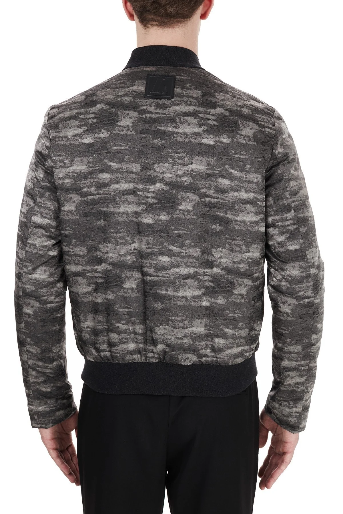 Emporio Armani Kamuflaj Desenli Dik Yaka Cepli Erkek Mont 91R310 91305 630 GRİ - 2